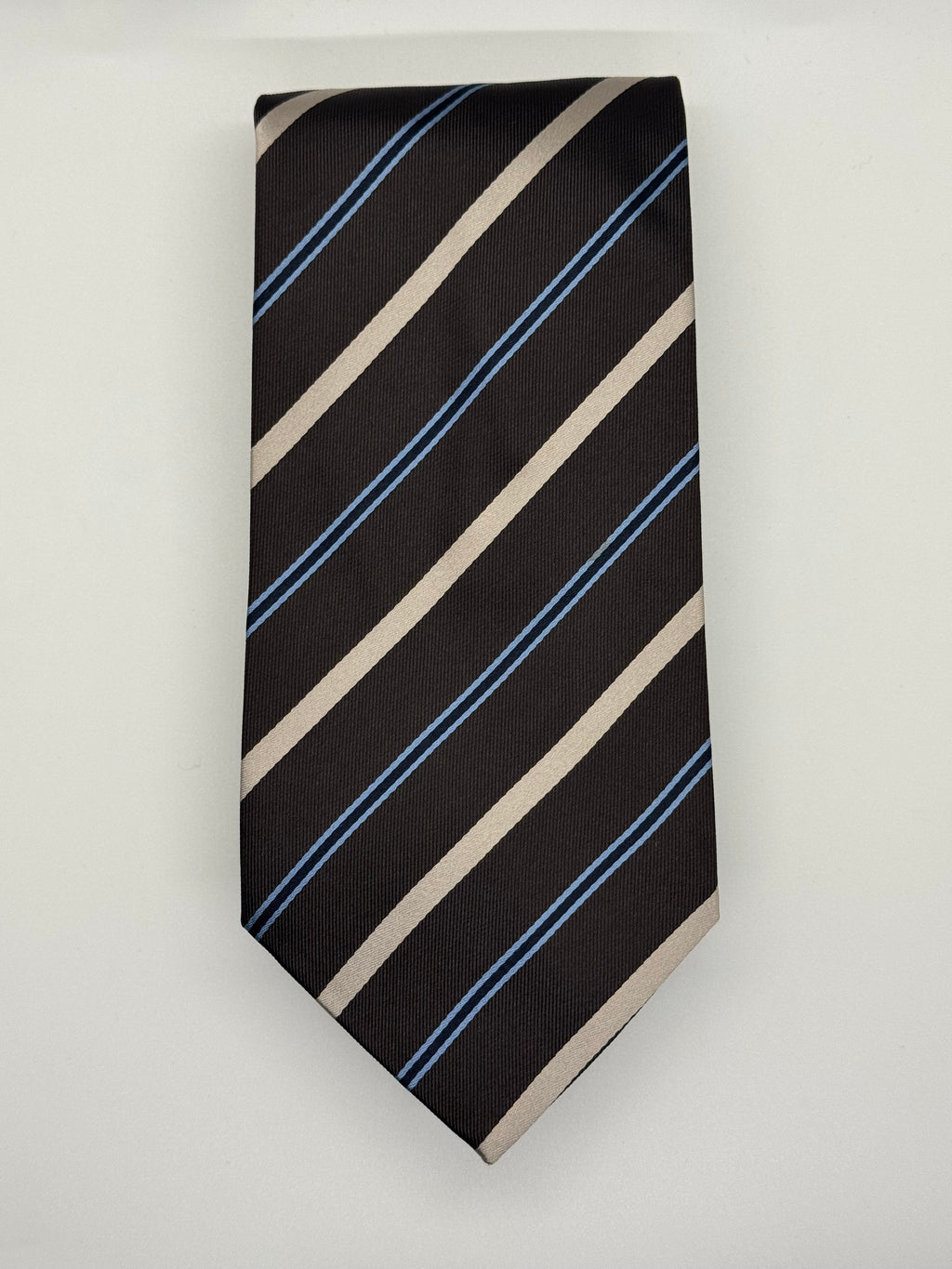 Banana Republic Brown & Blue Regimental Stripe Tie