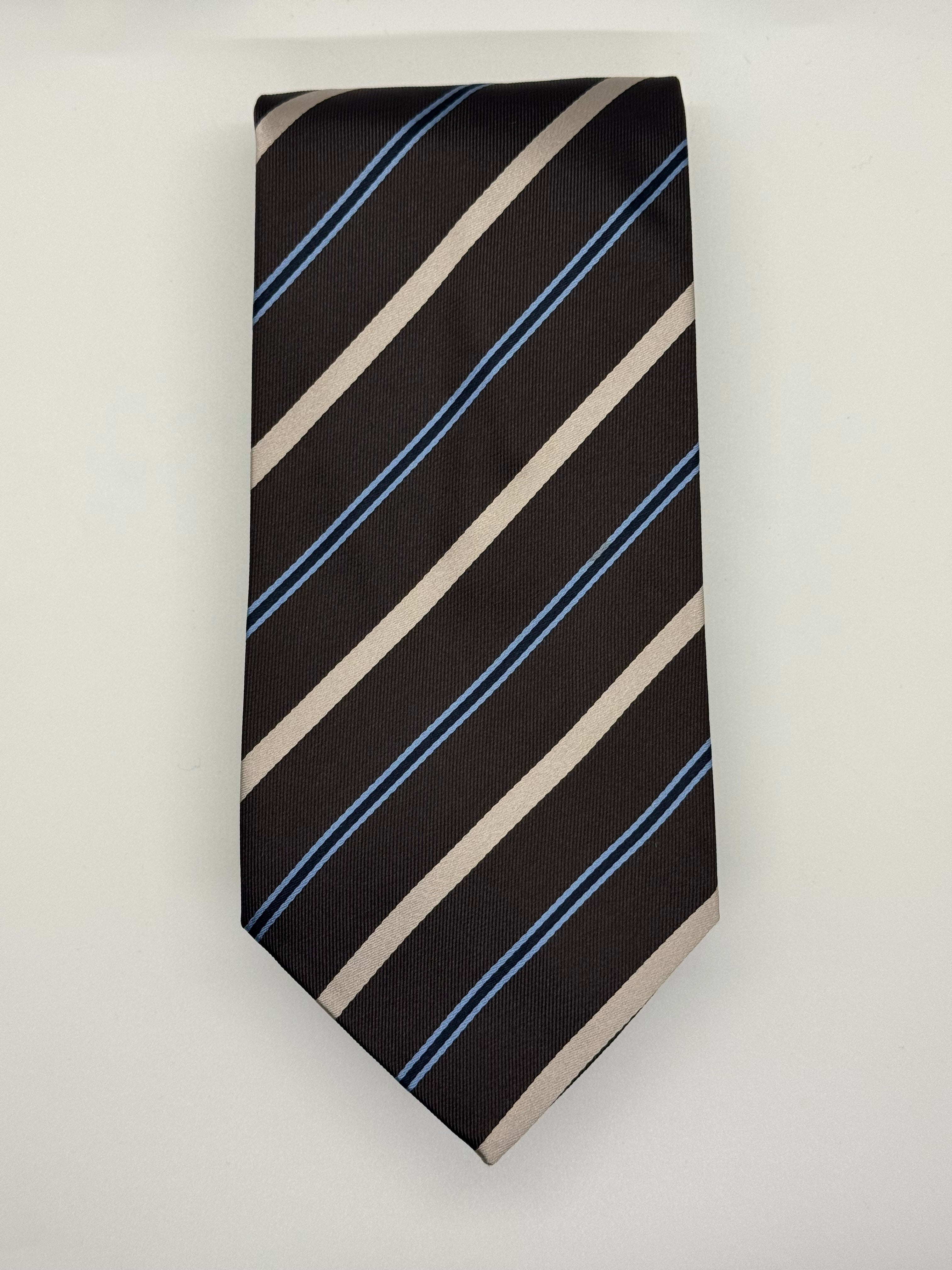 Banana Republic Brown & Blue Regimental Stripe Tie