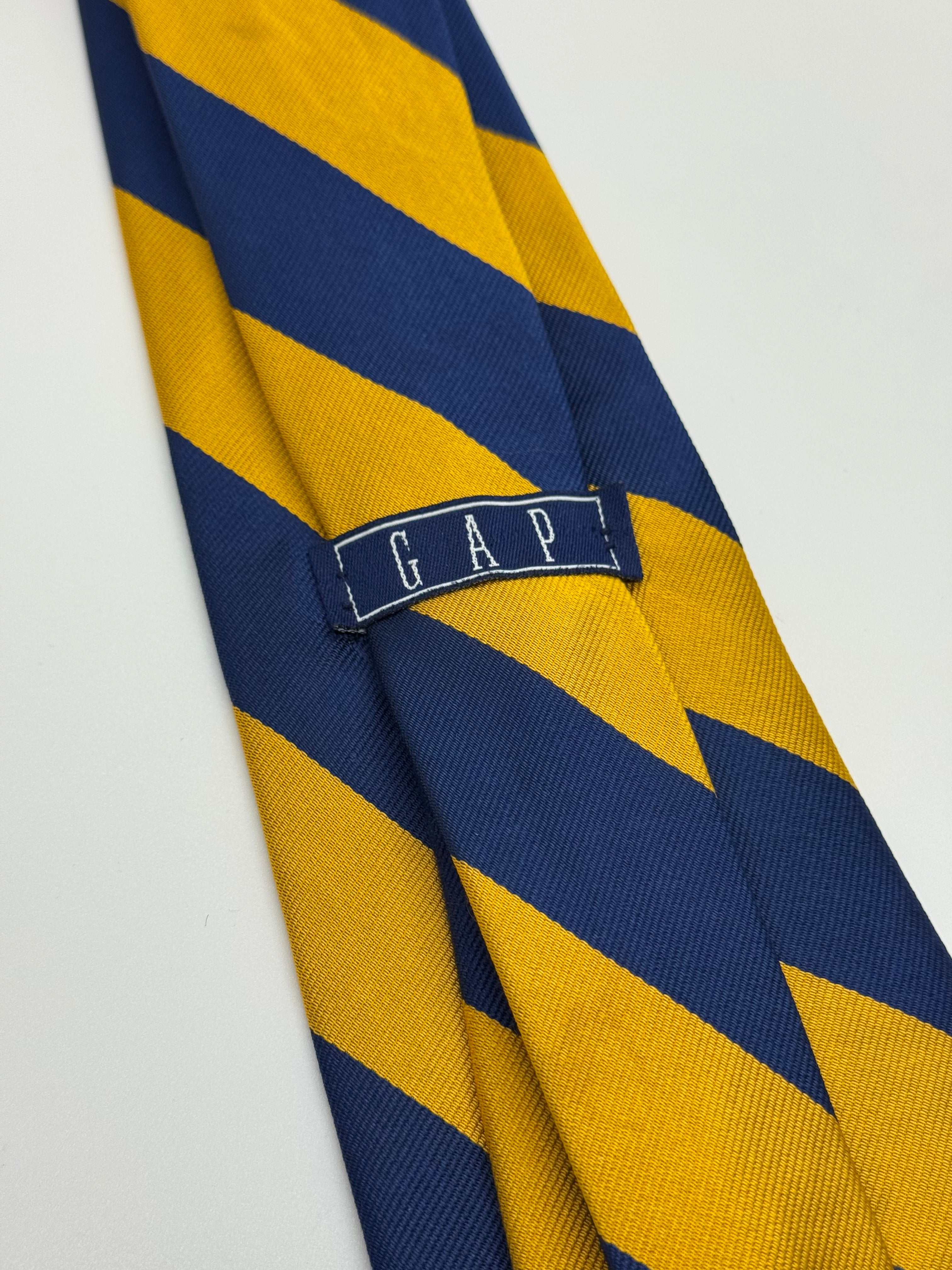Vintage GAP Regimental Stripe Tie – Navy & Gold