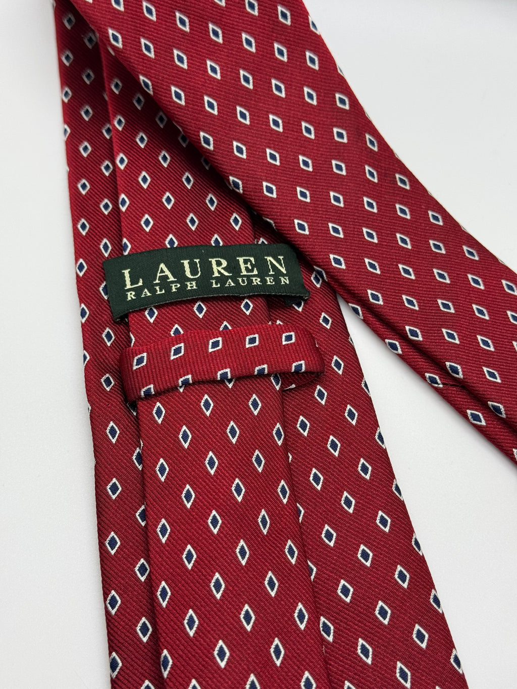 Ralph Lauren Burgundy Diamond Tie