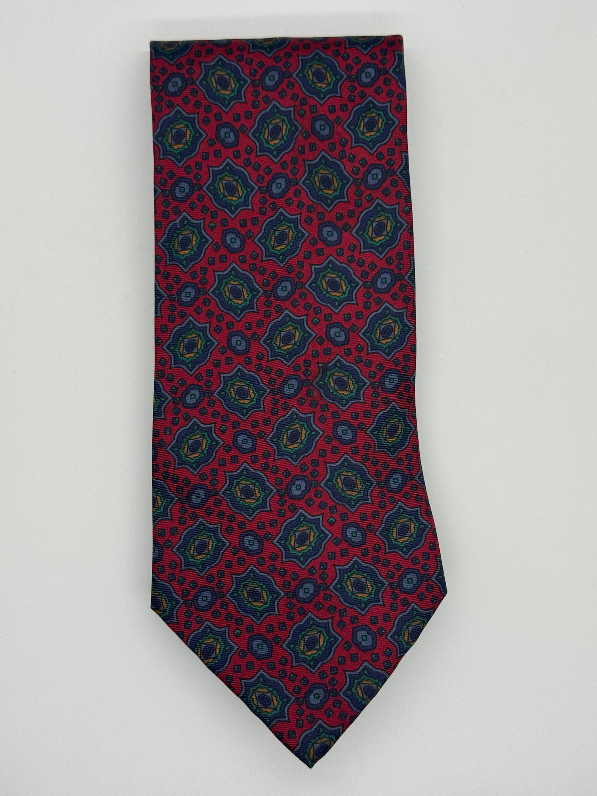 Kuppenheimer Red Geometric Medallion Tie