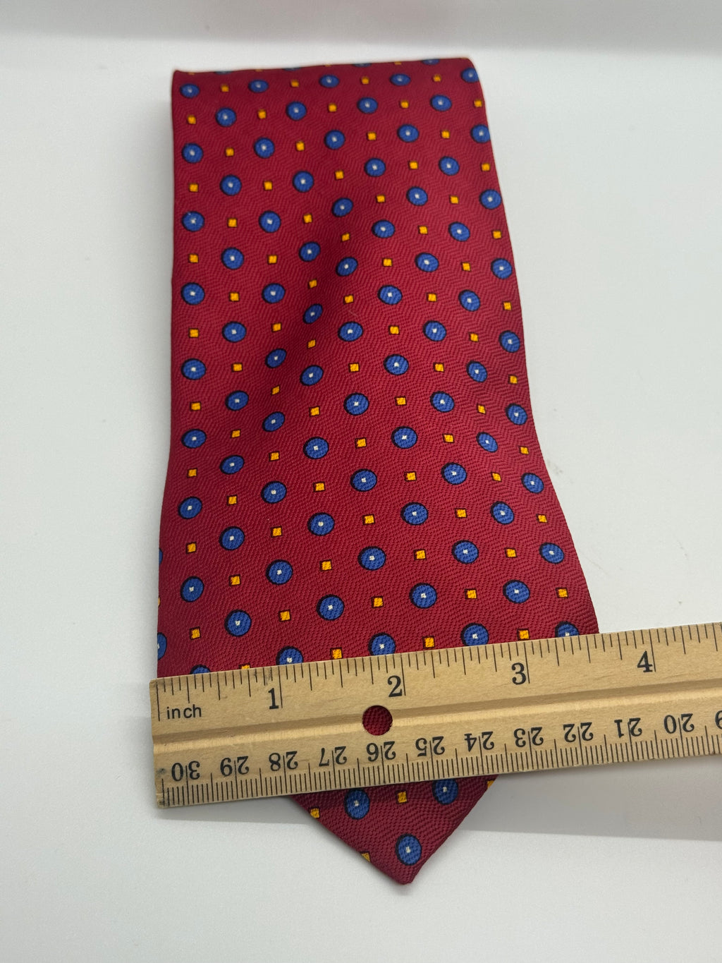 Ralph Lauren Red Medallion Silk Necktie