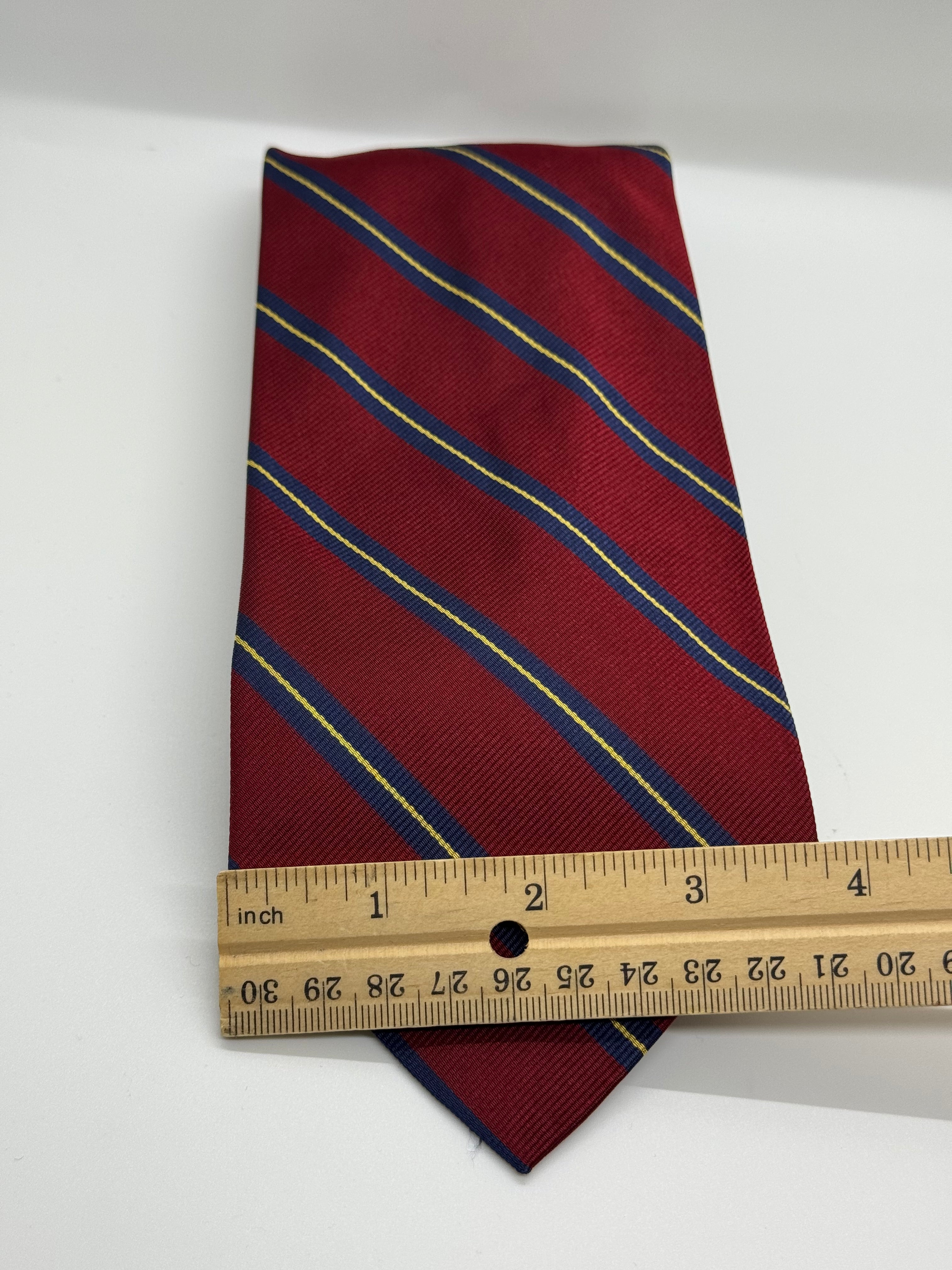 J. Crew Vintage Burgundy Regimental Stripe Tie