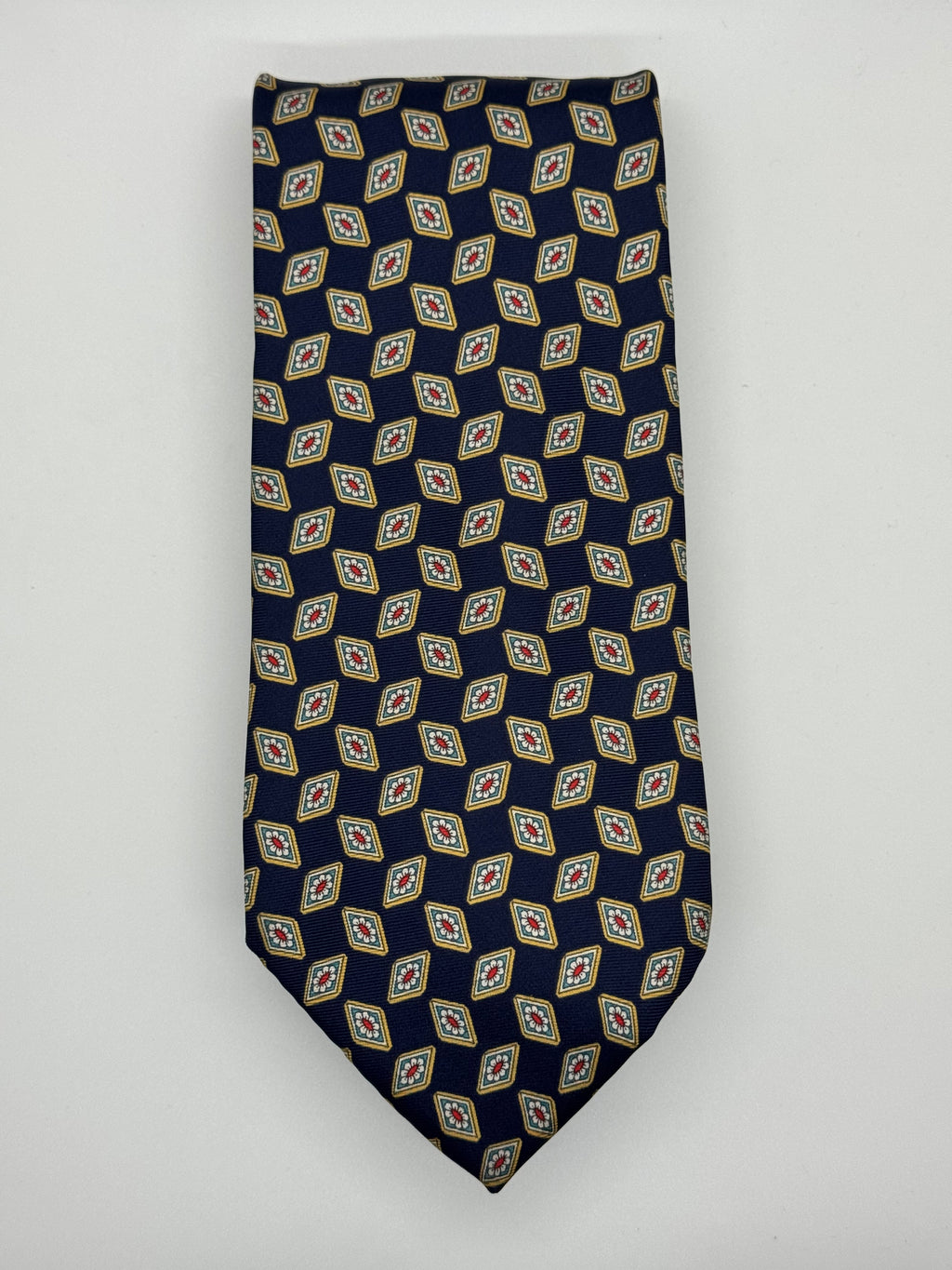 Windsor Collection Navy Diamond Medallion Tie