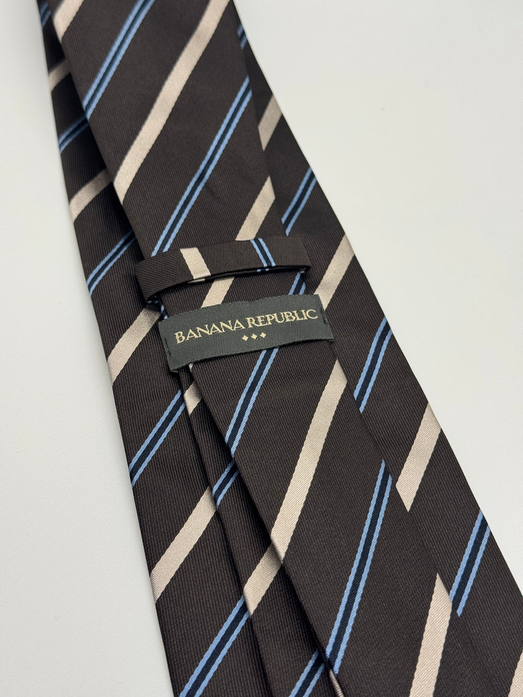 Banana Republic Brown & Blue Regimental Stripe Tie
