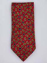 Load image into Gallery viewer, Brooks Brothers Makers Silk Tie – Red with Gold &amp; Navy Paisleys
