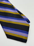 Robert Talbott Navy & Gold Regal Stripe Silk Tie