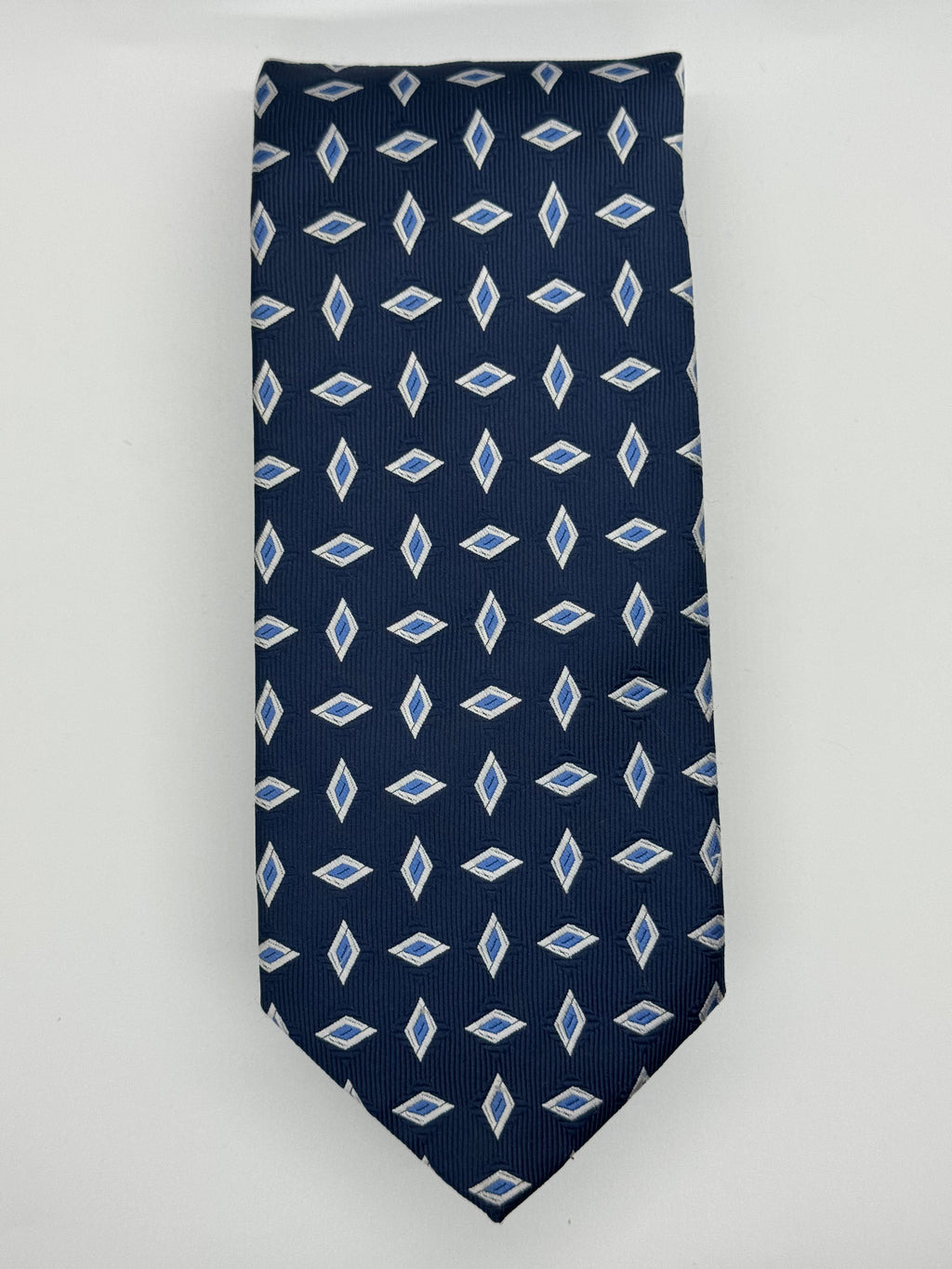 Robert Talbott for AMR Navy Geometric Silk Tie