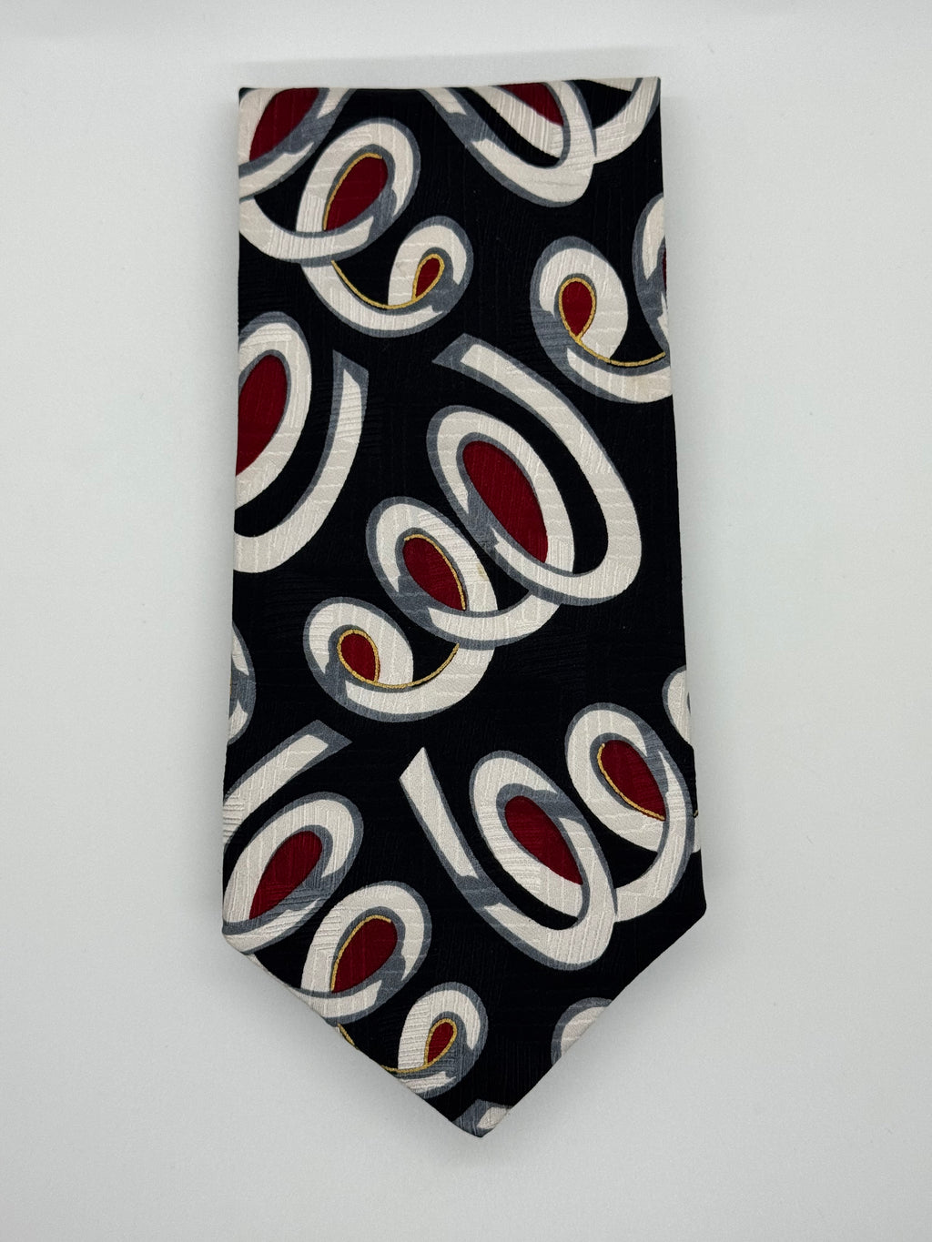 Ashberry Black Abstract Swirl Tie