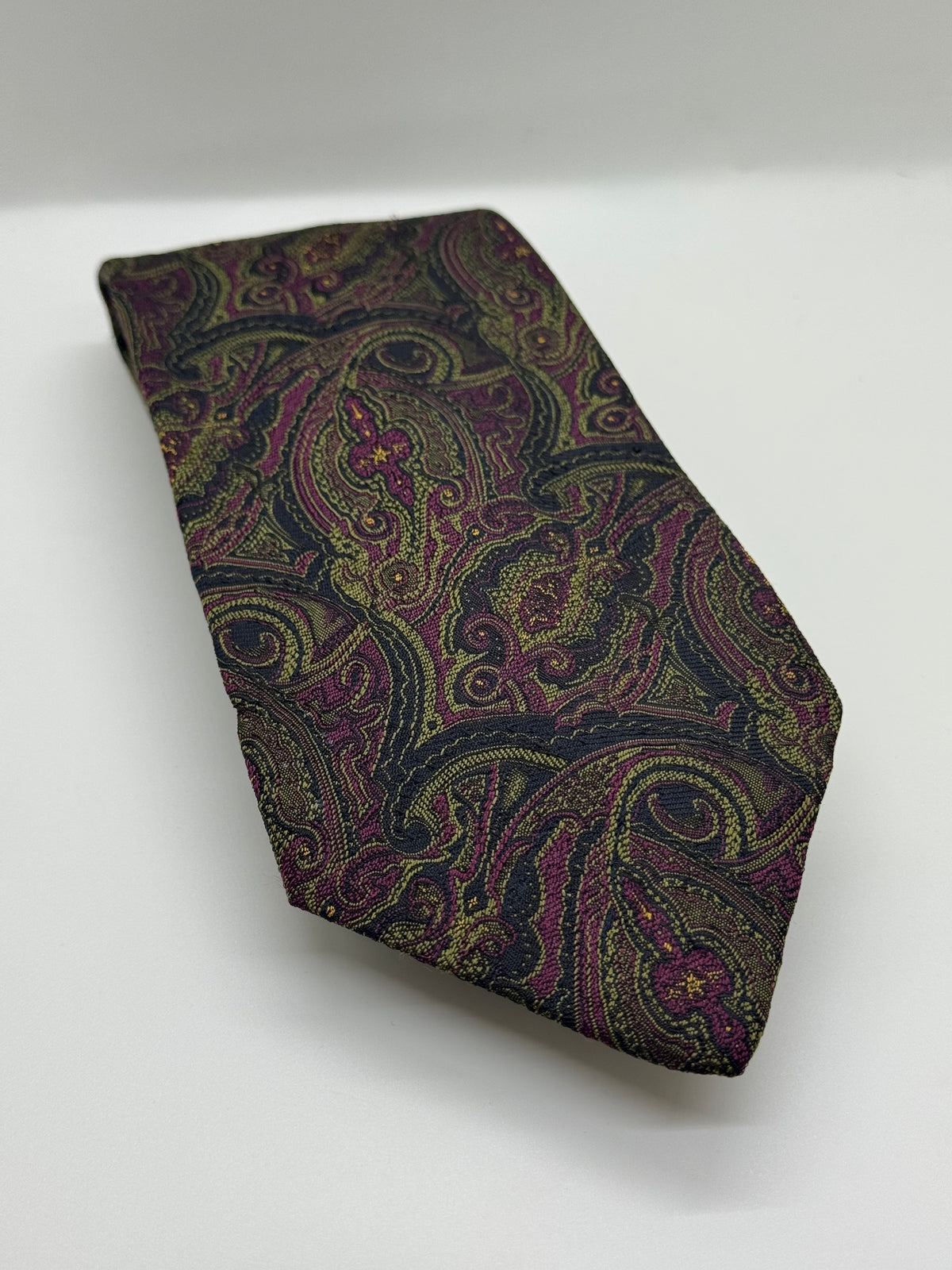 Polo Ralph Lauren Olive & Plum Paisley Tie