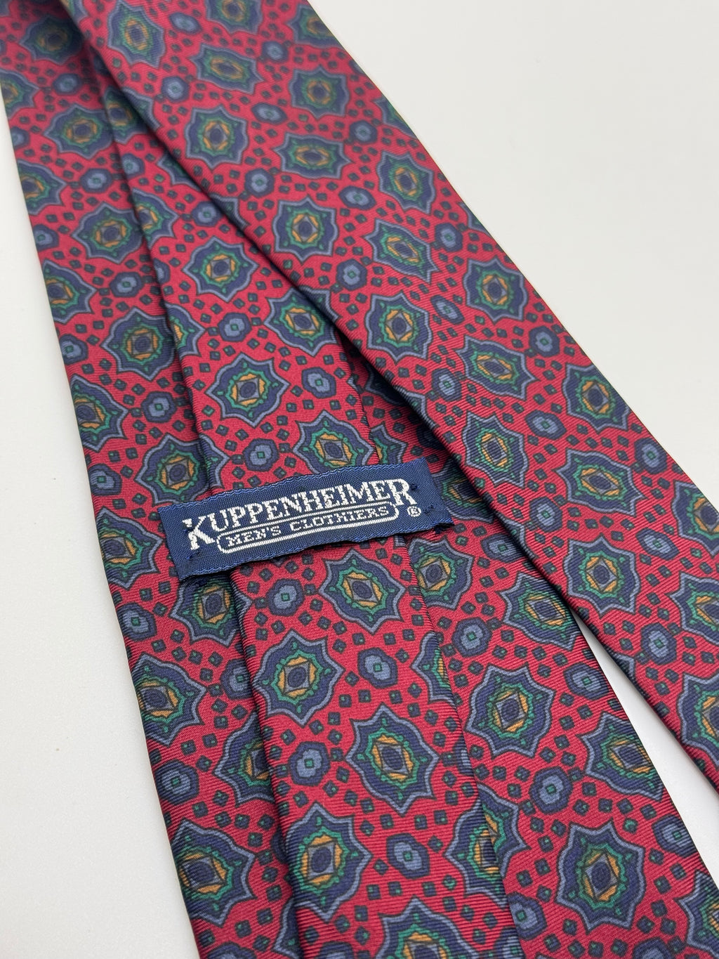 Kuppenheimer Red Geometric Medallion Tie