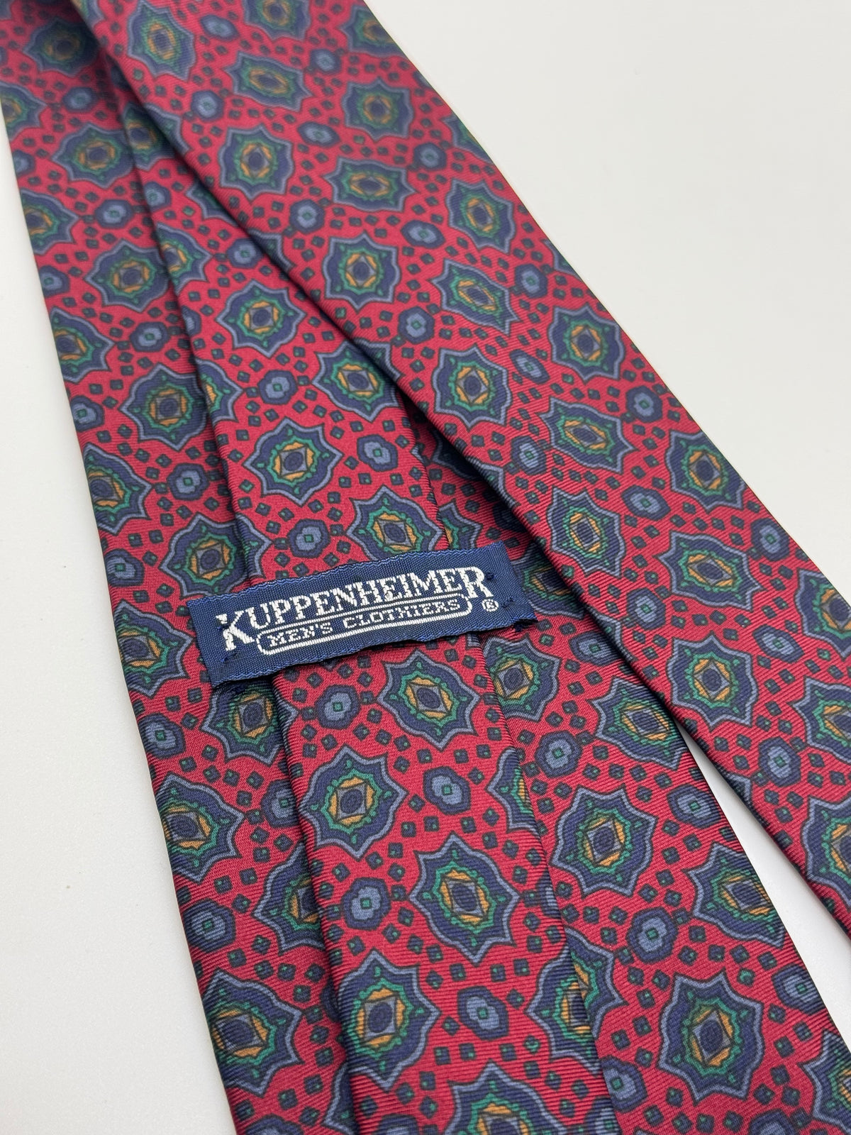 Kuppenheimer Red Geometric Medallion Tie