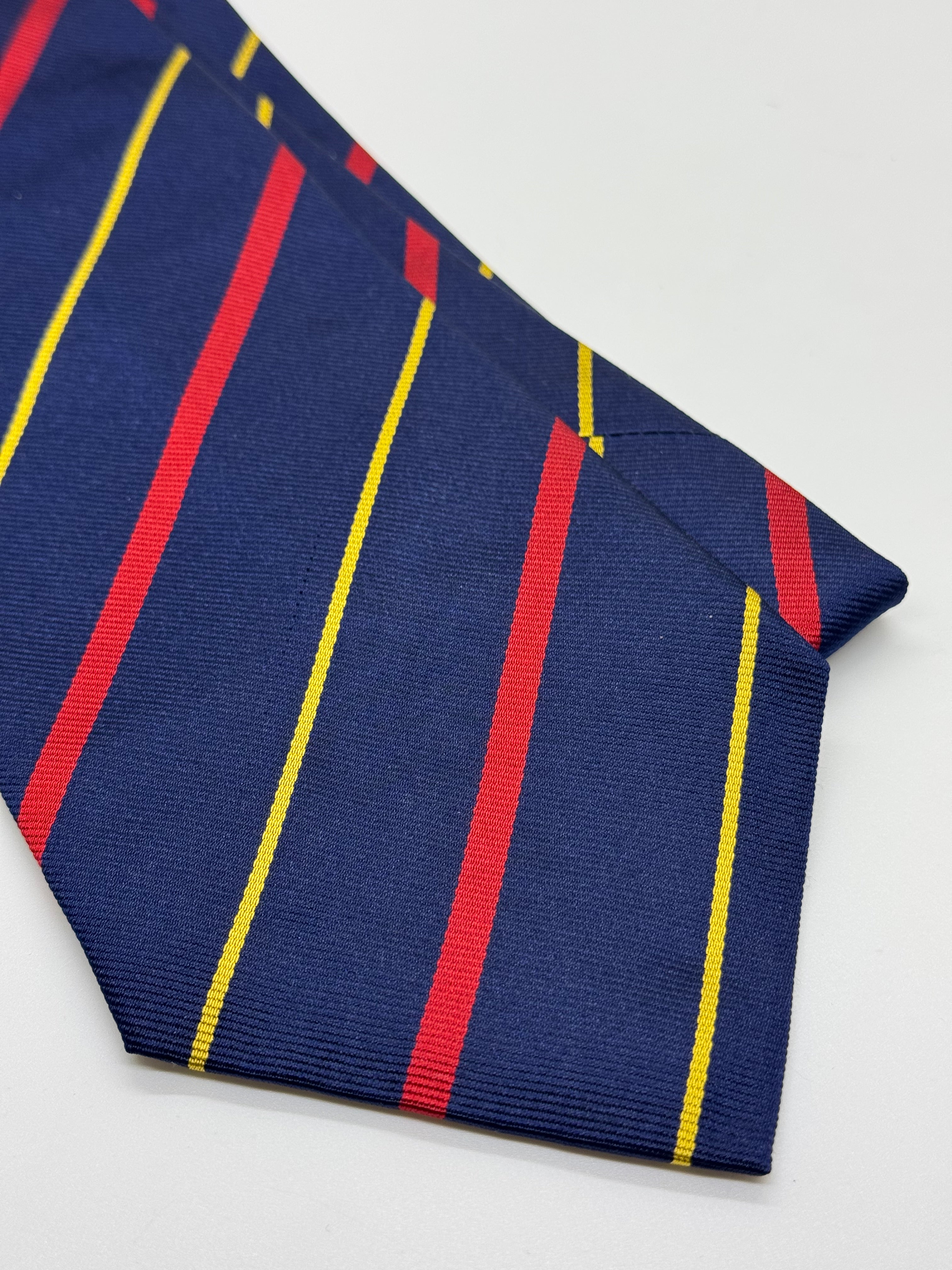 NWT Polo Ralph Lauren Navy Regimental Stripe Silk Tie