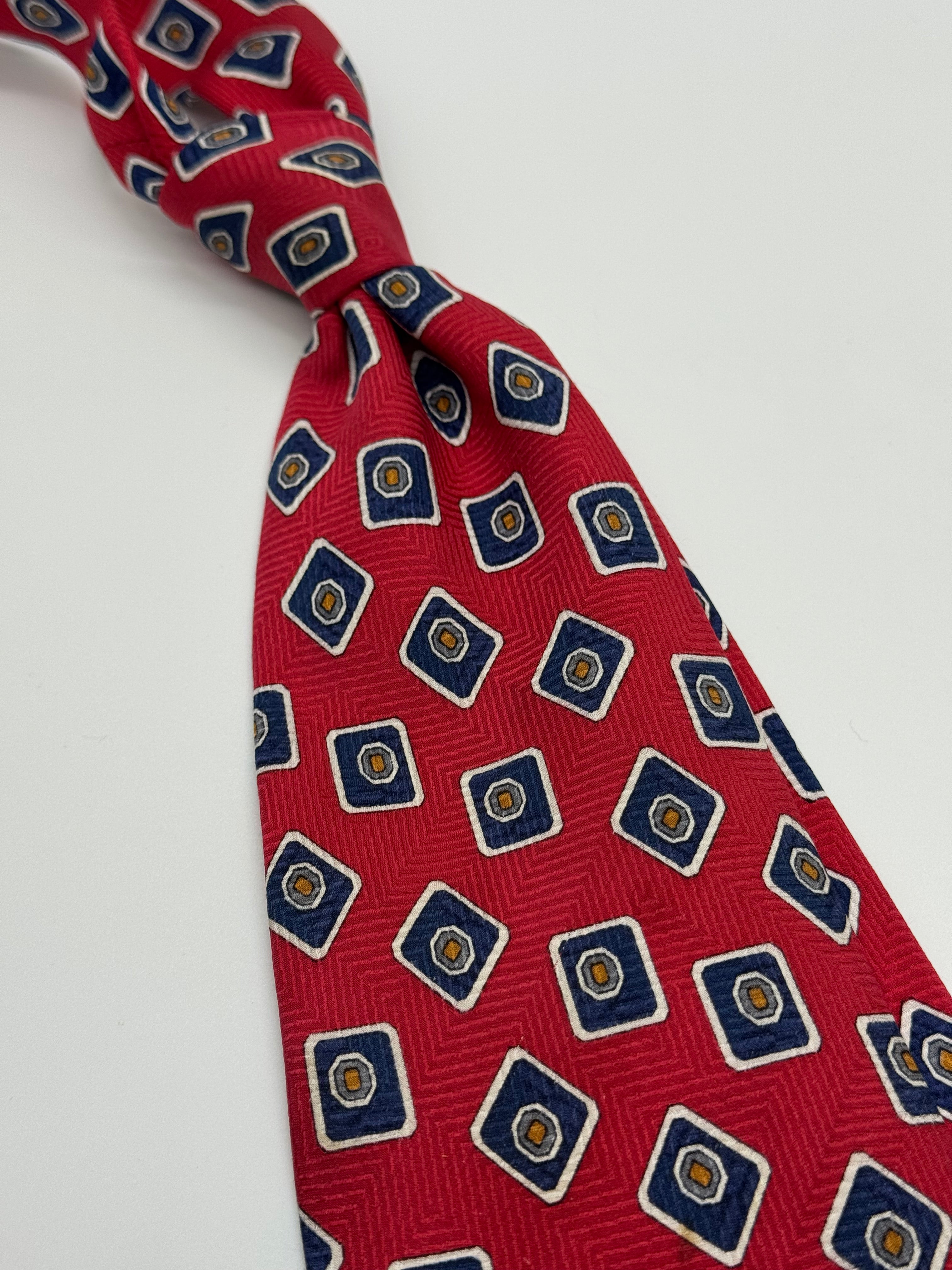 Brixton Ltd. Red Geometric Medallion Tie