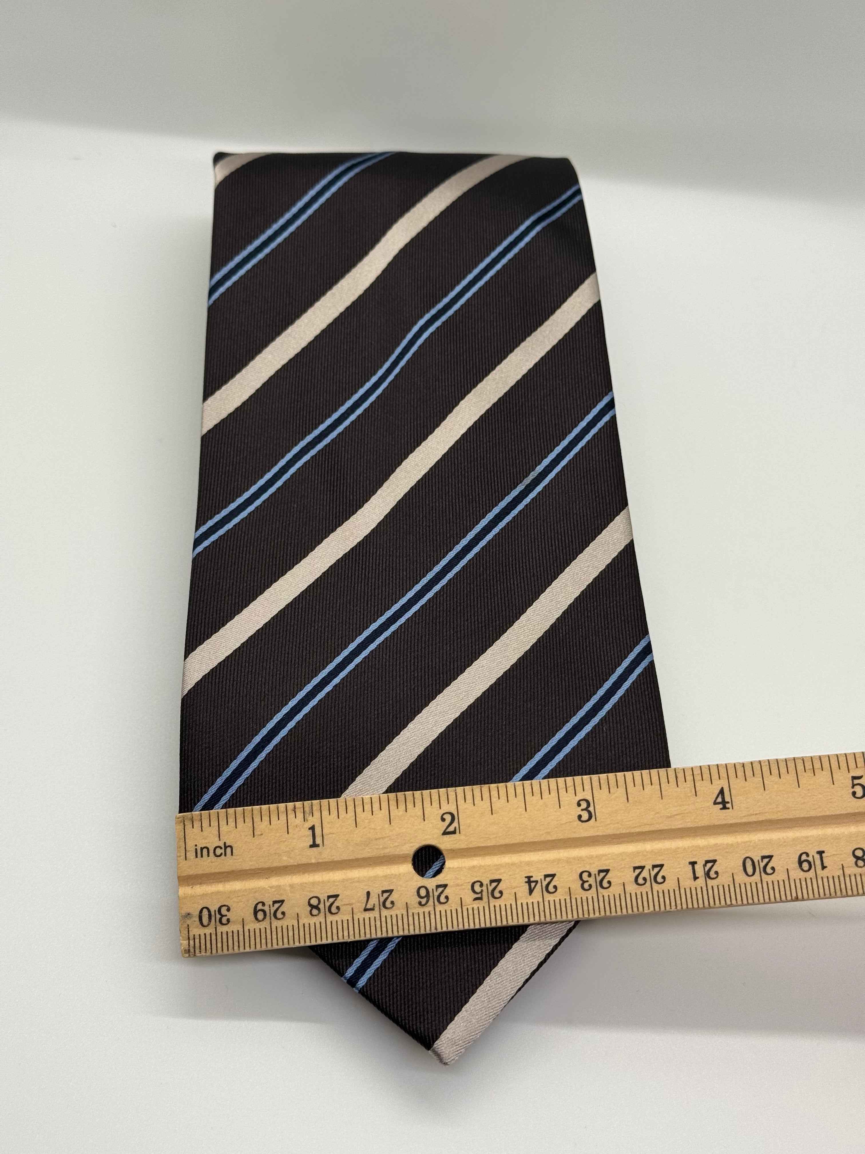 Banana Republic Brown & Blue Regimental Stripe Tie