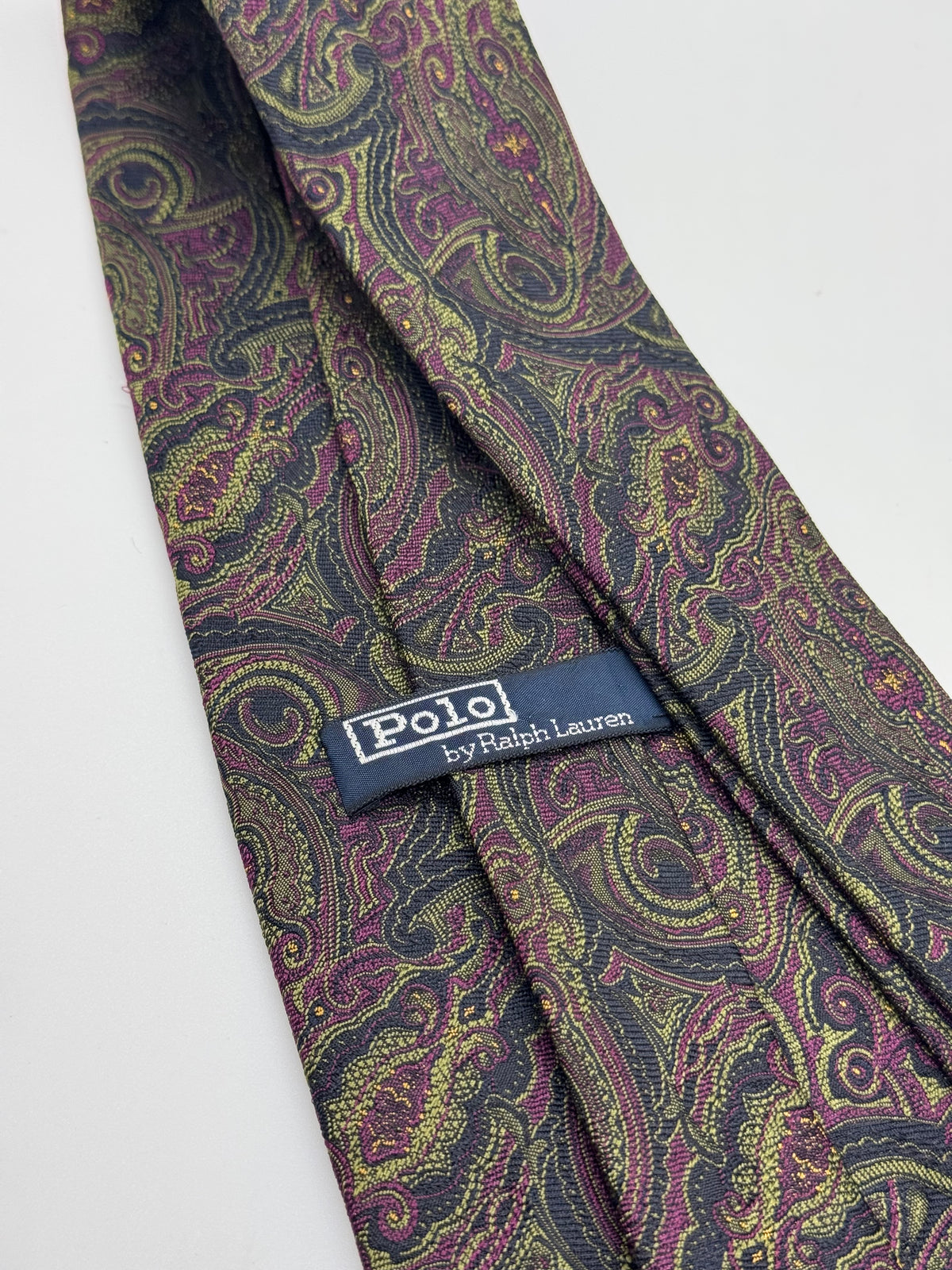 Polo Ralph Lauren Olive & Plum Paisley Tie