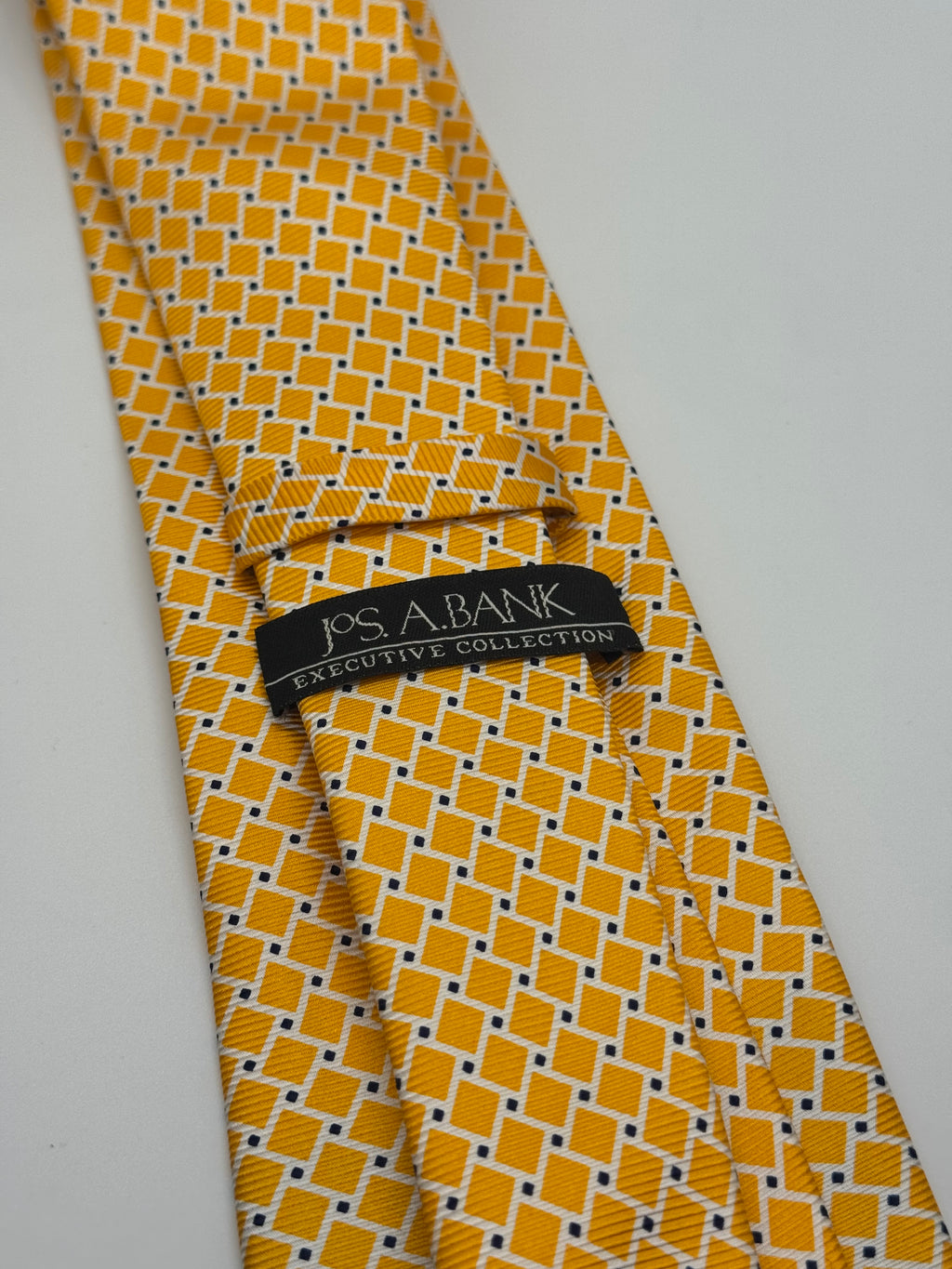 Jos. A. Bank Executive Collection Orange Geometric Silk Tie