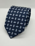 Robert Talbott for AMR Navy Geometric Silk Tie