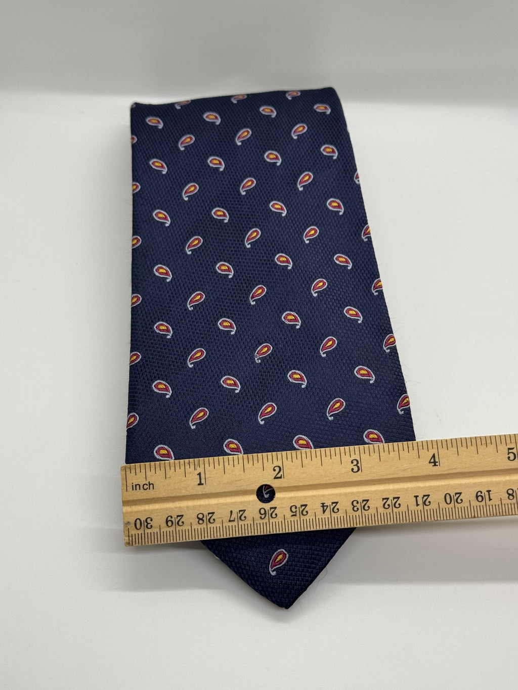 Hickey Freeman Navy Micro Paisley Tie