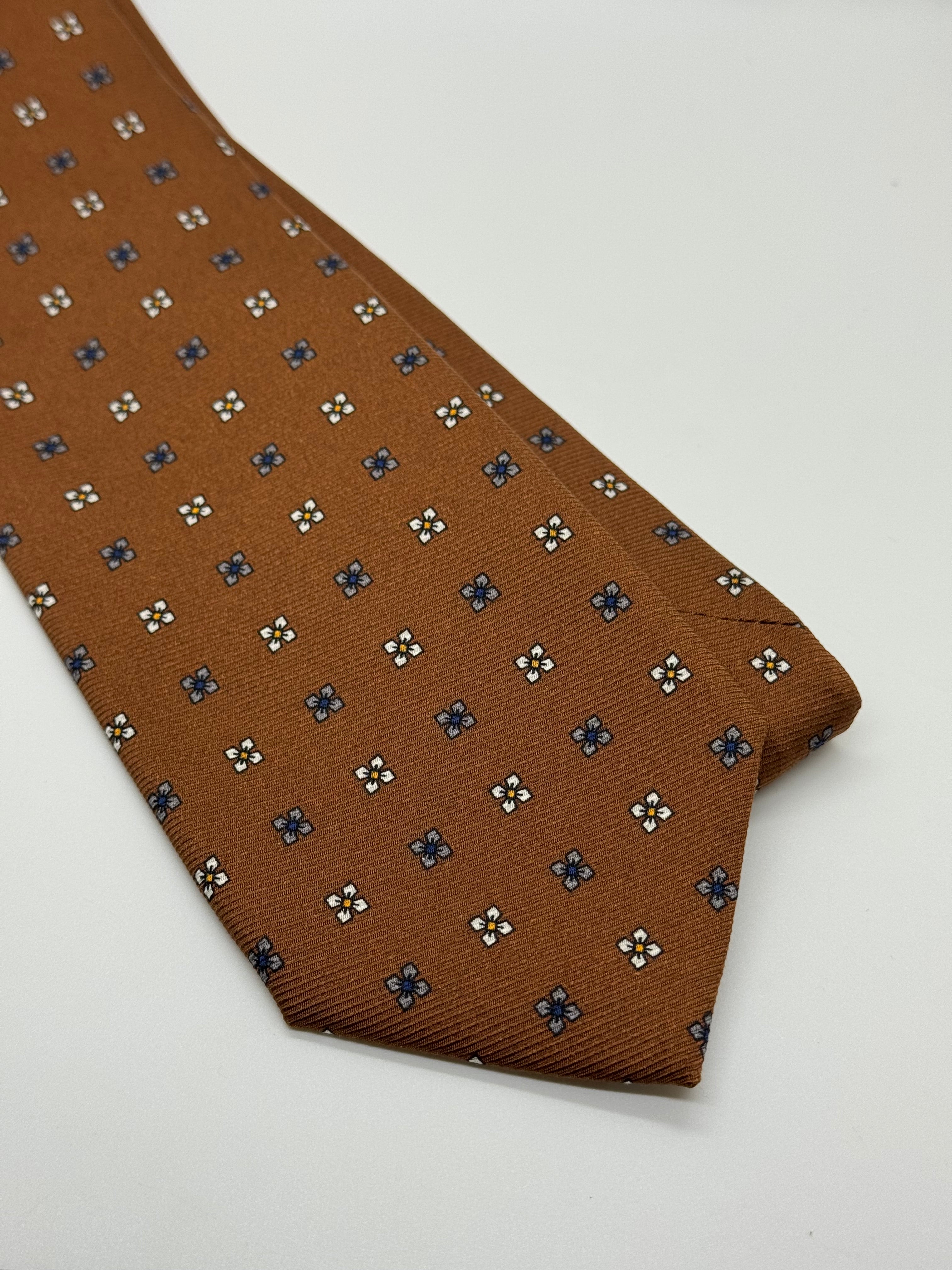 Hunt Club Clothiers Brown Geometric Pattern Tie