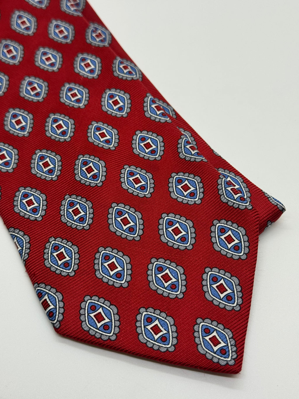 Jos. A. Bank Red Medallion Silk Tie