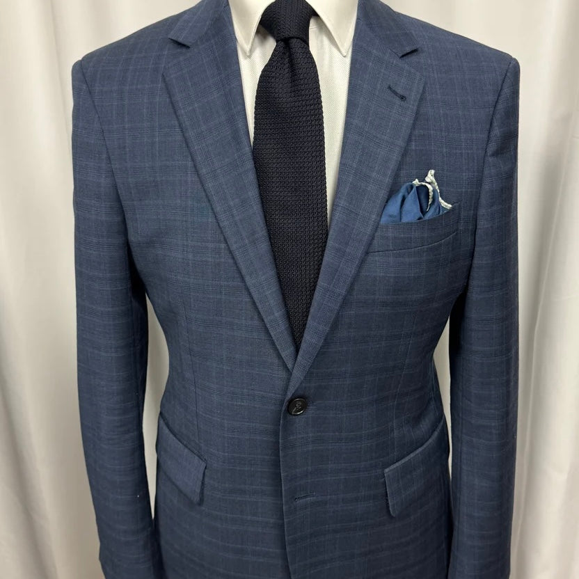 Jos. A. Bank 1905 Blue Windowpane Sport Coat – 40S