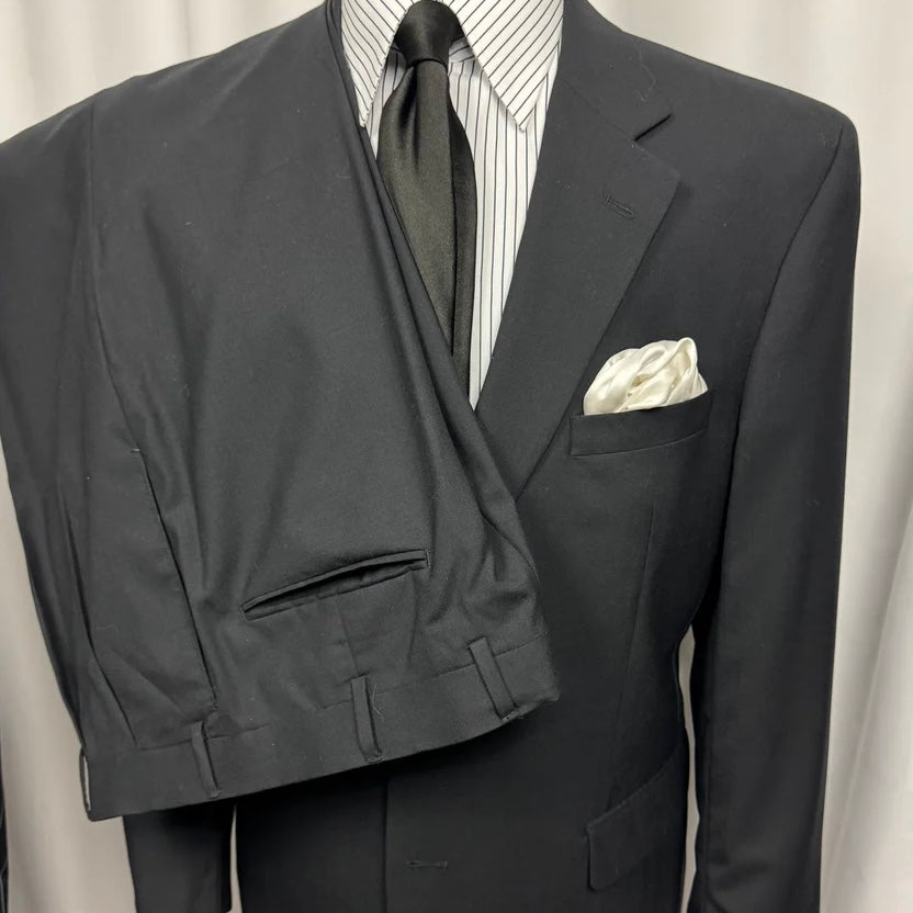 Jos A. Bank Black Wool Suit – 44R