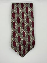 Load image into Gallery viewer, Croft &amp; Barrow Geometric Burgundy Diamond Tie
