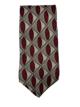 Load image into Gallery viewer, Croft &amp; Barrow Geometric Burgundy Diamond Tie
