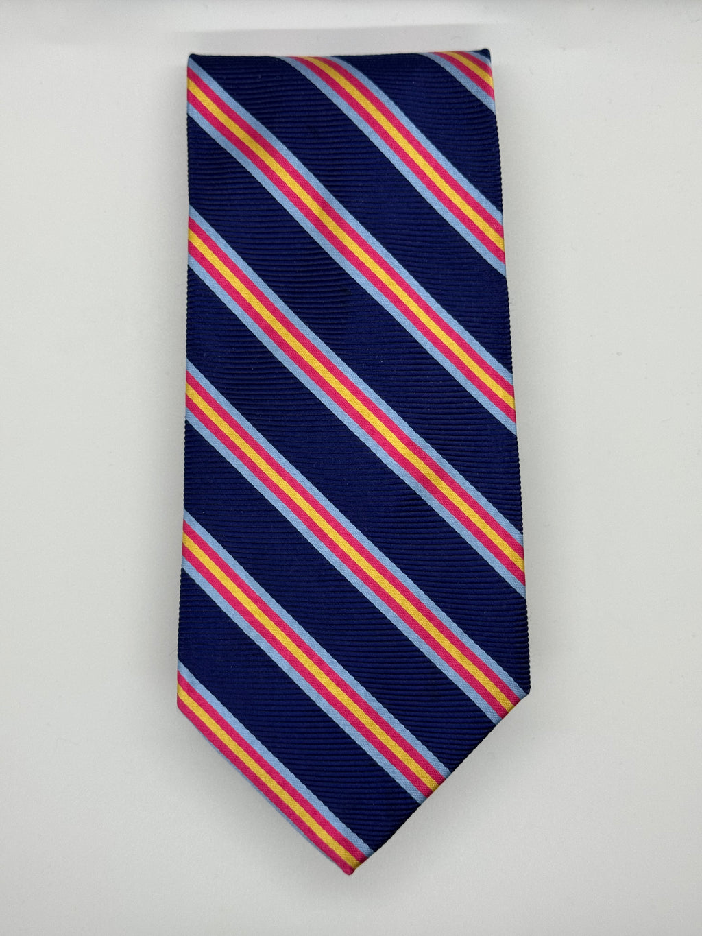Brooks Brothers Navy Repp Stripe Tie – Pink & Gold Regimental