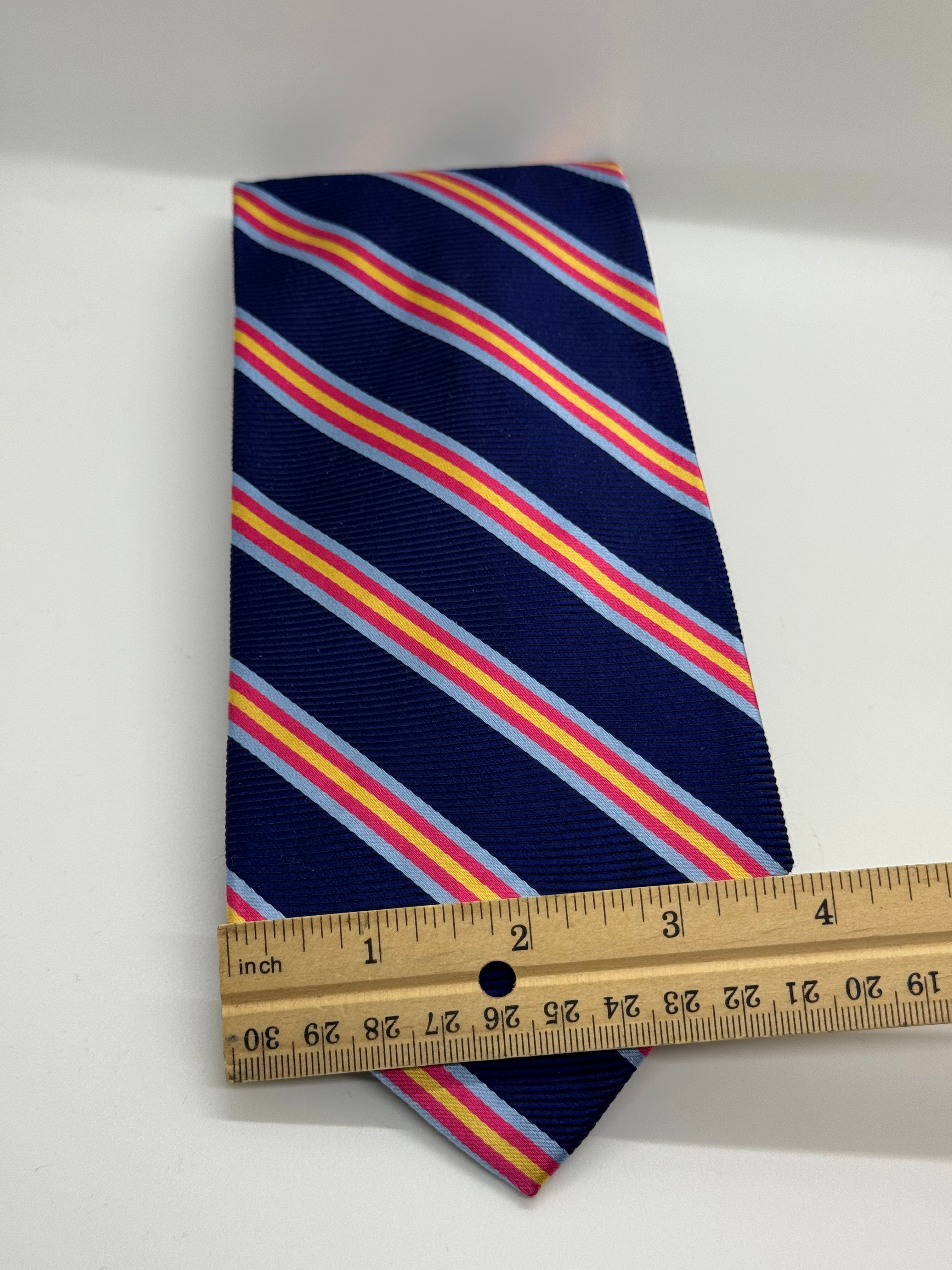 Brooks Brothers Navy Repp Stripe Tie – Pink & Gold Regimental