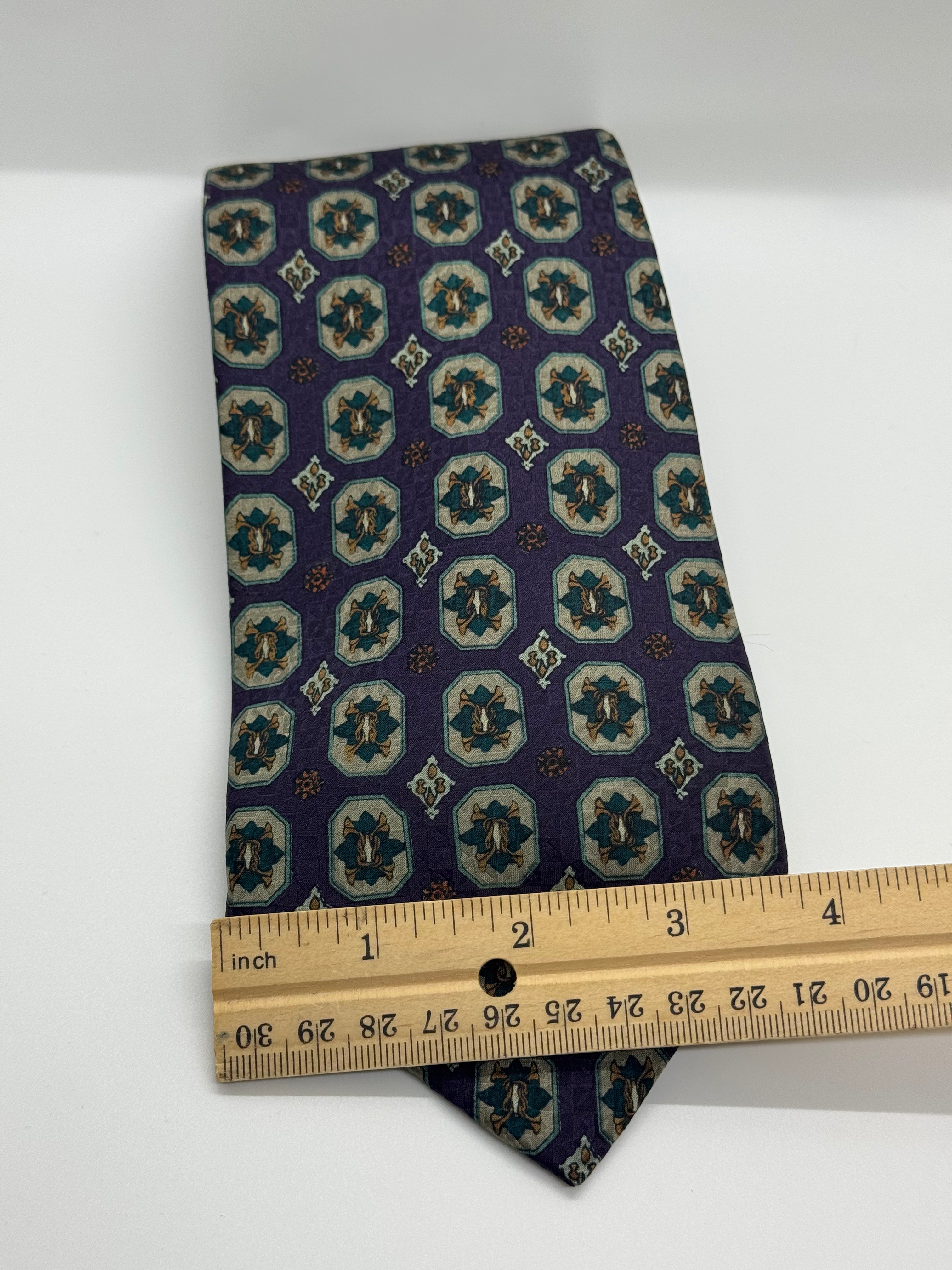 Hasting & Smith Purple Medallion Tie