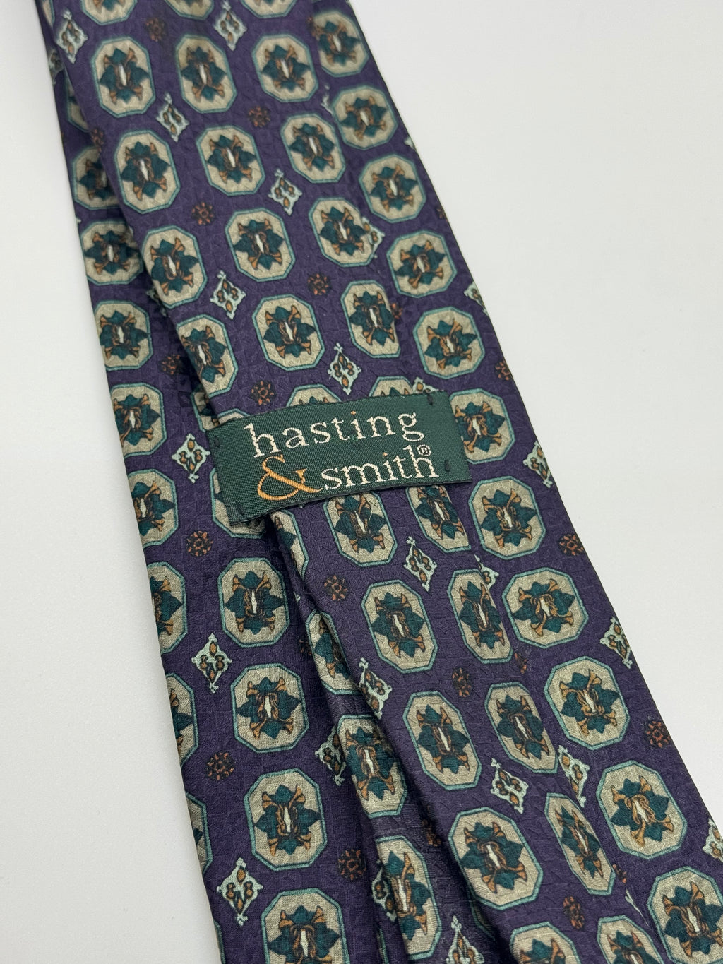 Hasting & Smith Purple Medallion Tie