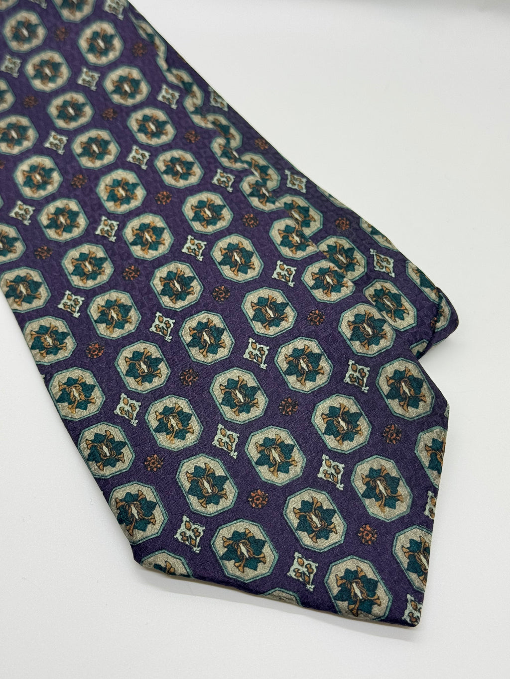 Hasting & Smith Purple Medallion Tie