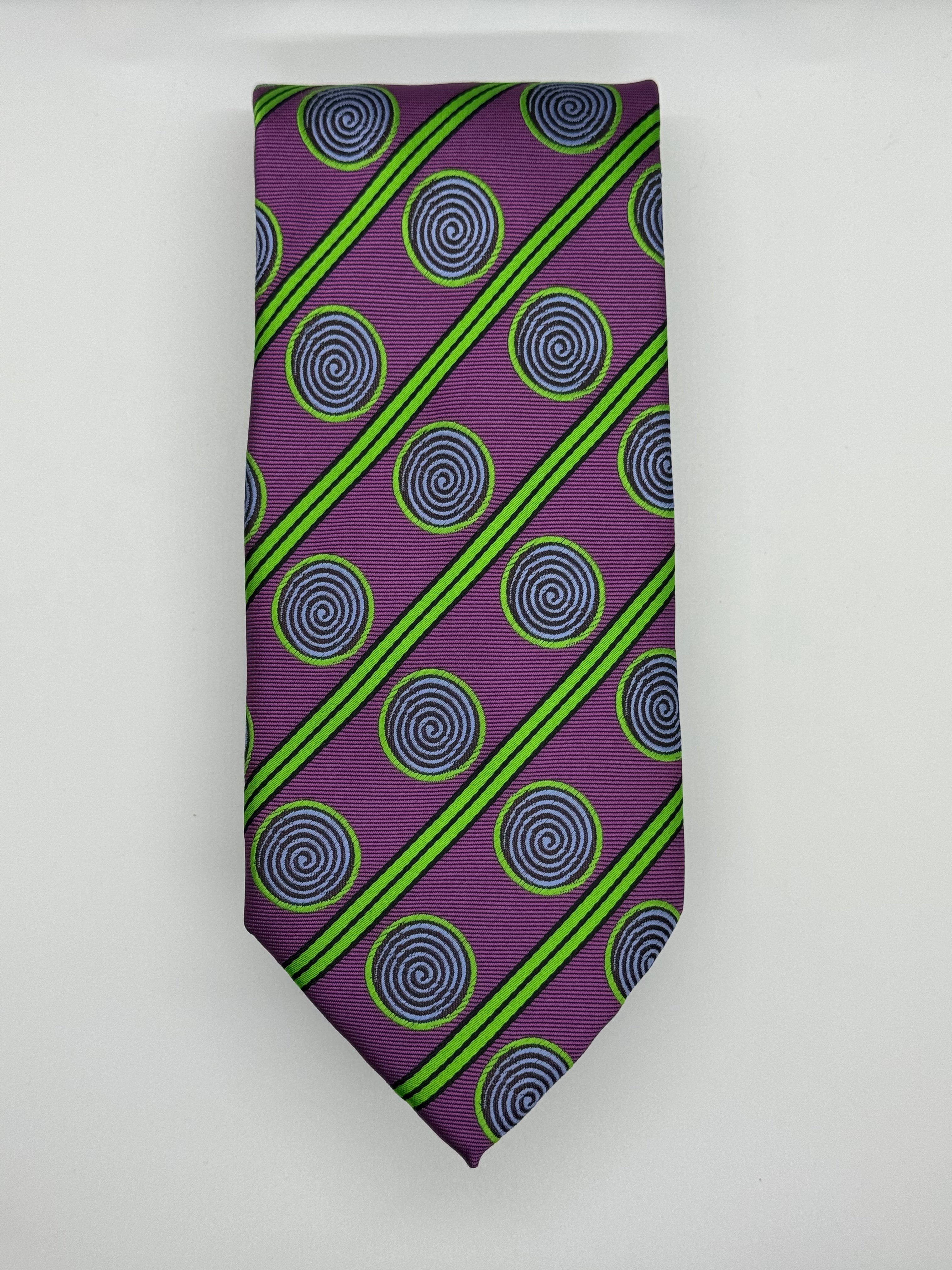 Verse 9 Purple Spiral Stripe Tie