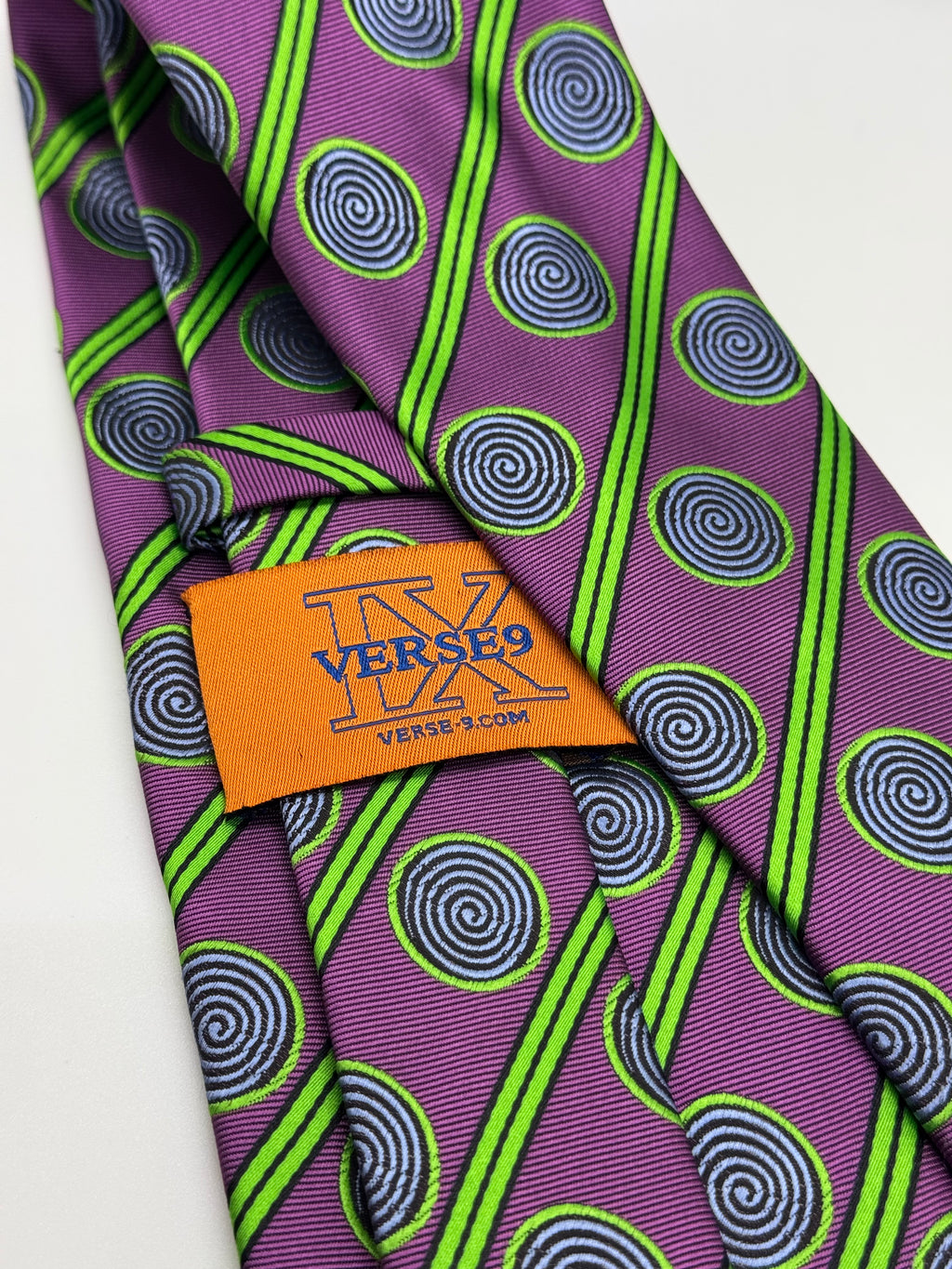 Verse 9 Purple Spiral Stripe Tie