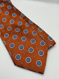 Burnt Orange Geometric Medallion Tie