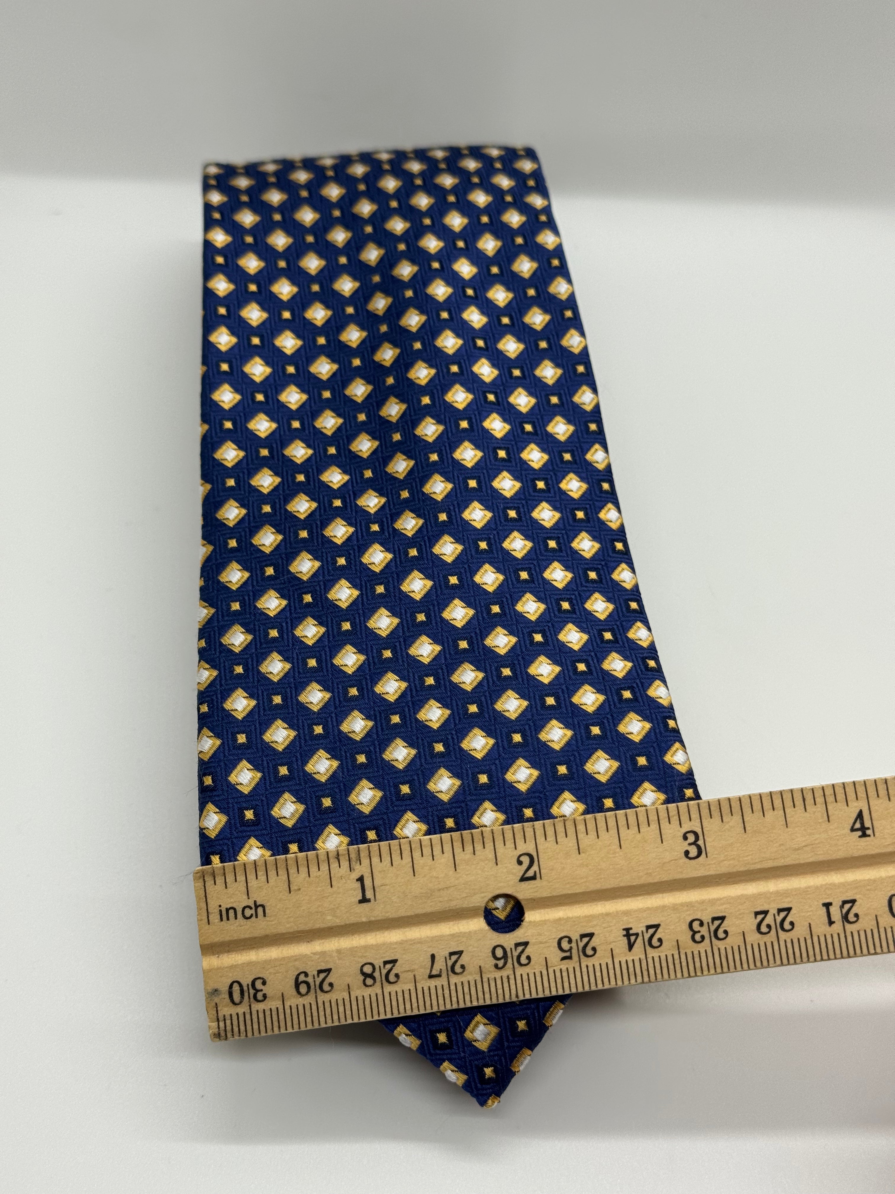 Jos. A. Bank Reserve Royal Blue & Gold Geometric Tie