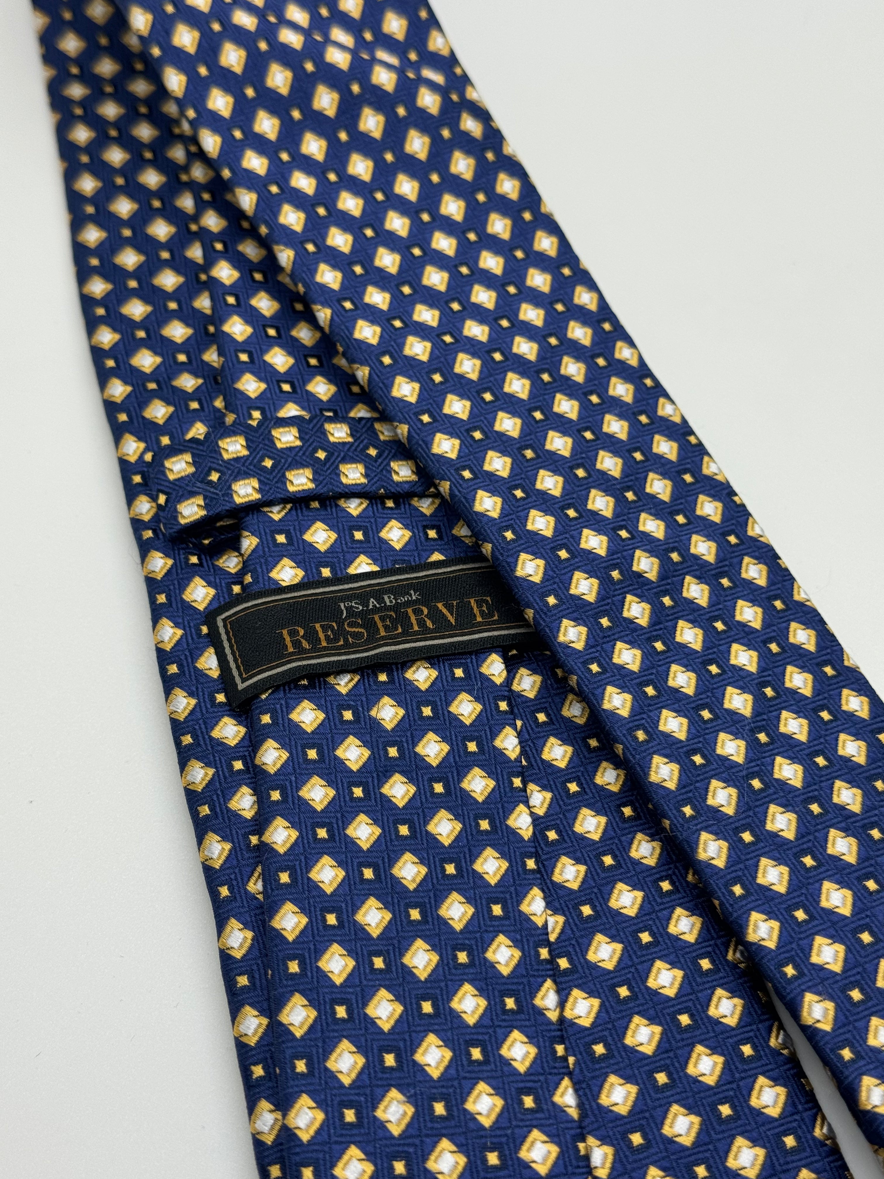 Jos. A. Bank Reserve Royal Blue & Gold Geometric Tie