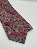 JZ Richards Red Paisley All Silk Handmade Tie – Made in USA
