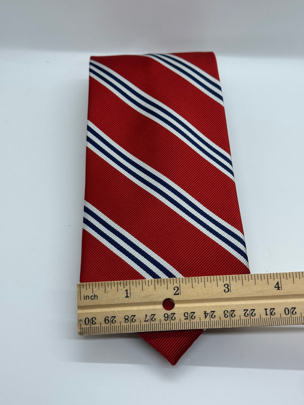 Classic Red & Navy Regimental Stripe Jos. A. Bank Tie
