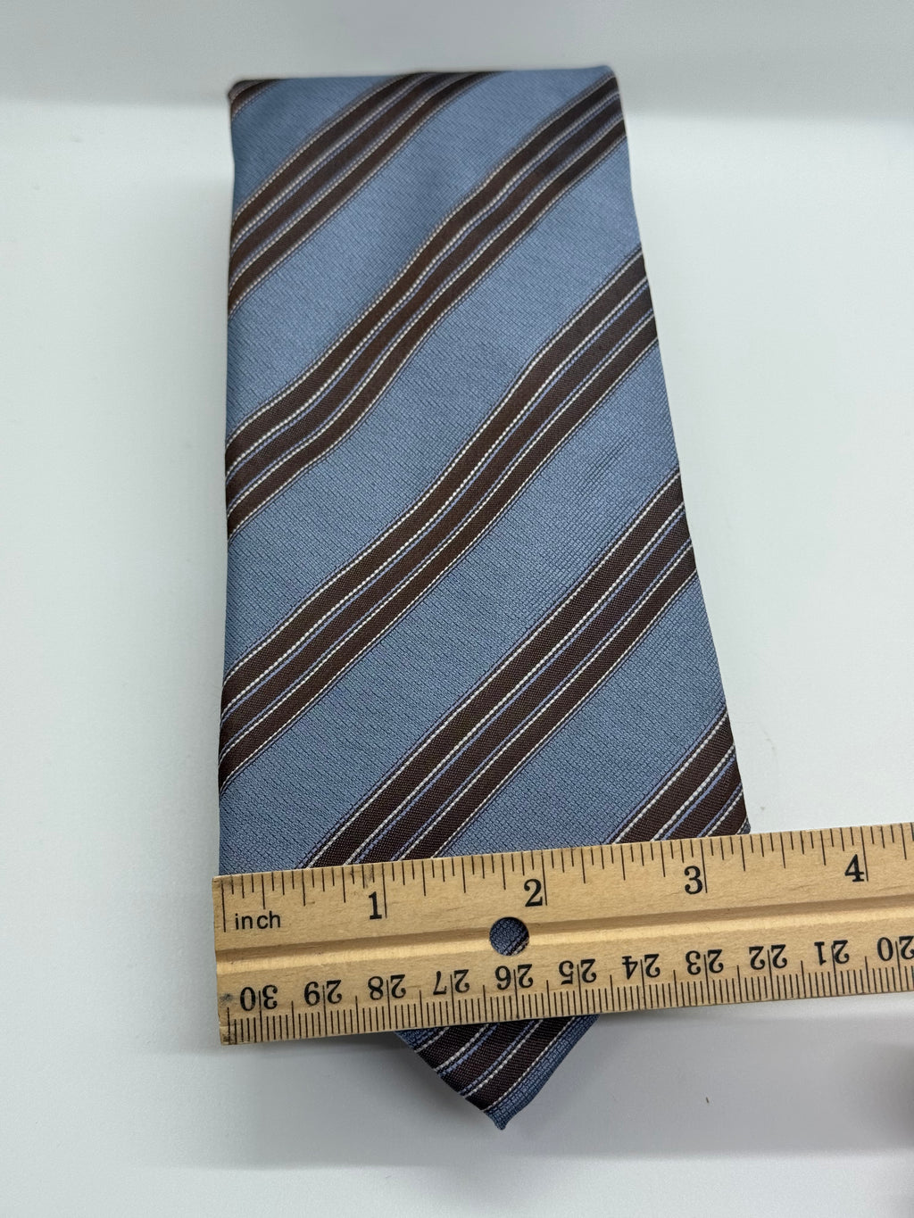 Napoli Blue & Brown Regimental Stripe Tie