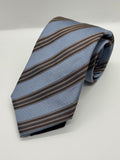 Napoli Blue & Brown Regimental Stripe Tie