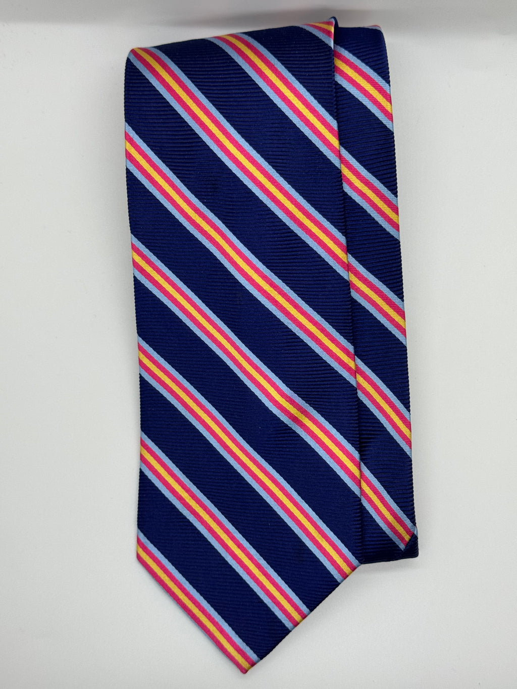 Brooks Brothers Navy Repp Stripe Tie – Pink & Gold Regimental