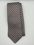 Gordon & Davis Silver Geometric Medallion Tie