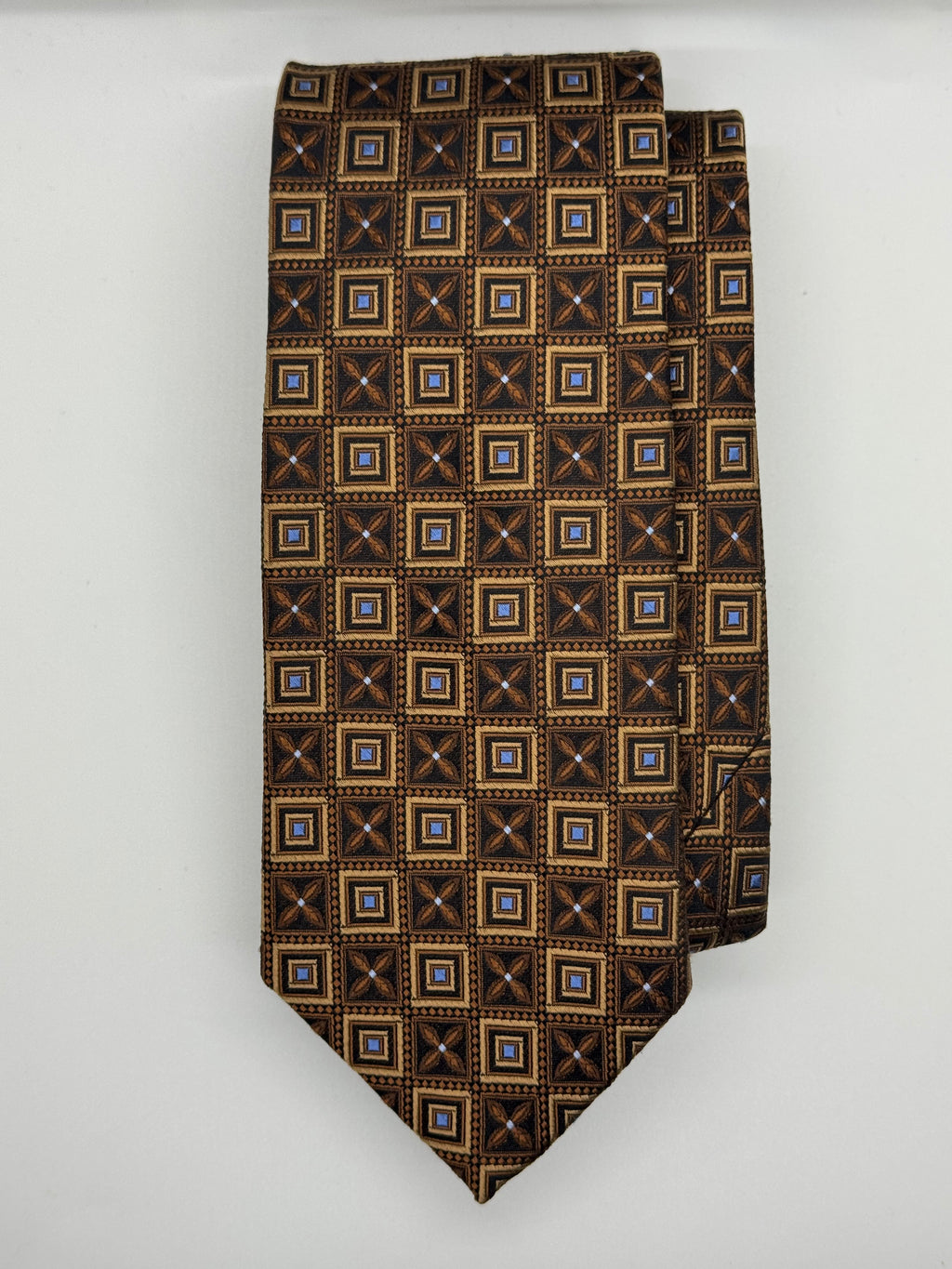 Jos. A. Bank Signature Collection Geometric Bronze Silk Tie