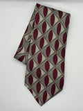 Croft & Barrow Geometric Burgundy Diamond Tie