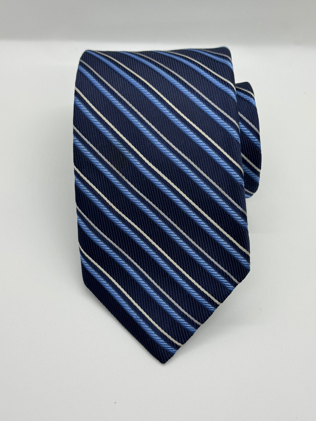 Robert Talbott Carmel Navy & Blue Stripe Tie
