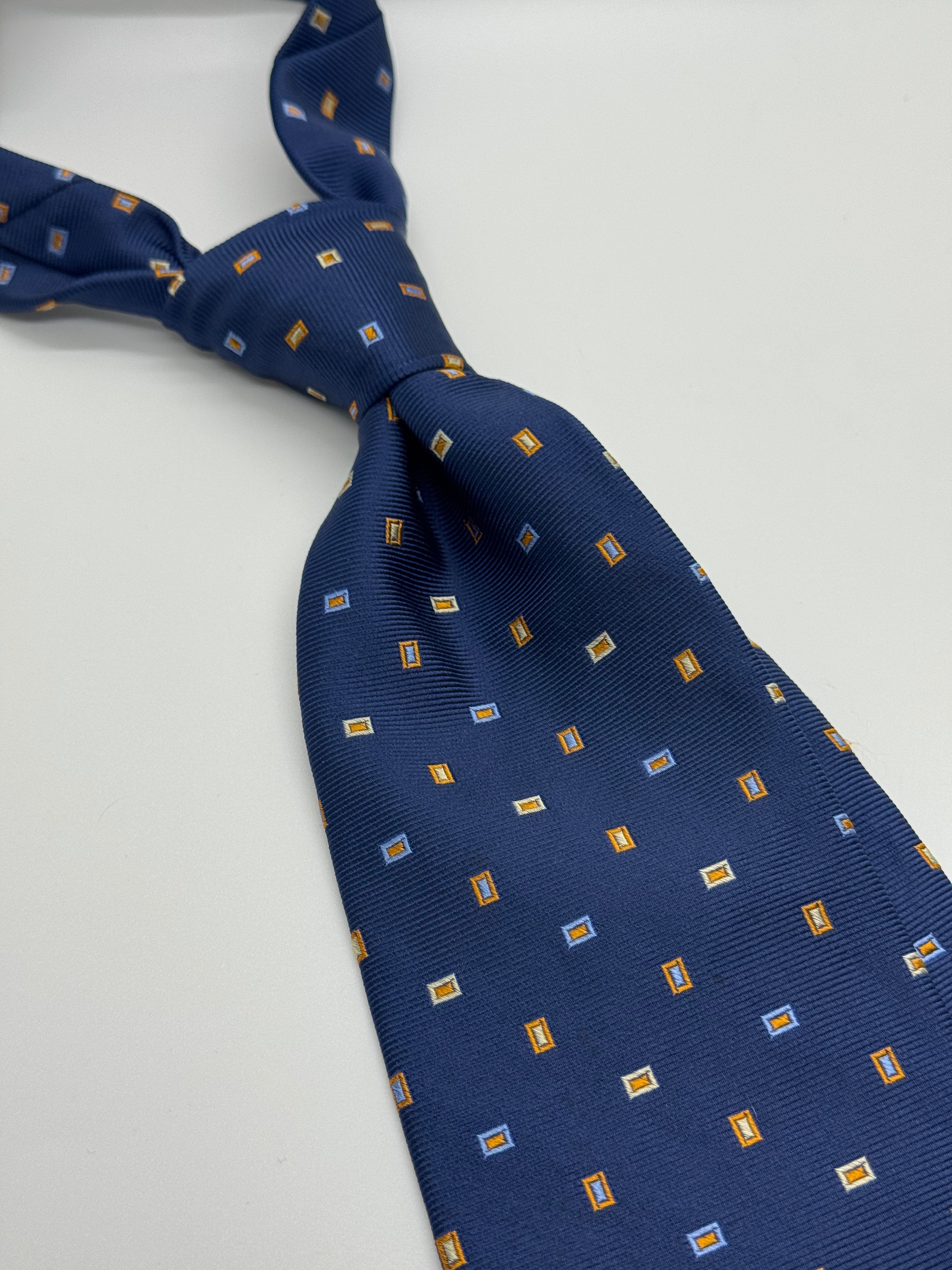 Royal Classic for Tom James – Navy Geometric Silk Tie