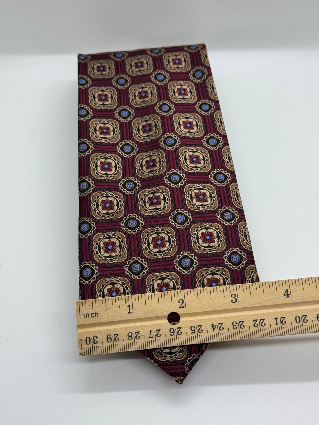 Jos. A. Bank Signature Collection Burgundy Medallion Silk Tie